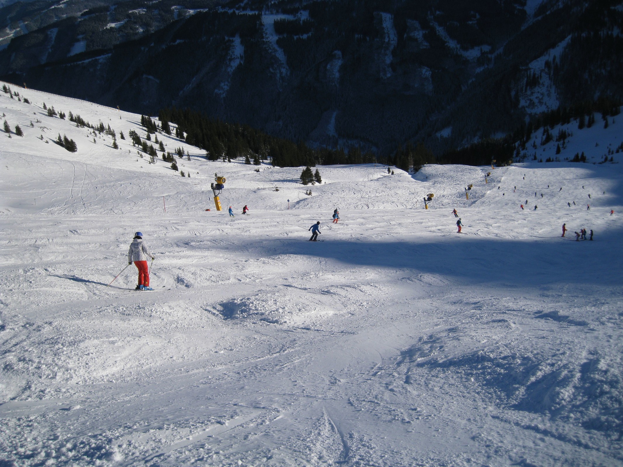 14.26 Uhr: Beginn blaue Piste 4 zum A5 Limberg 4er