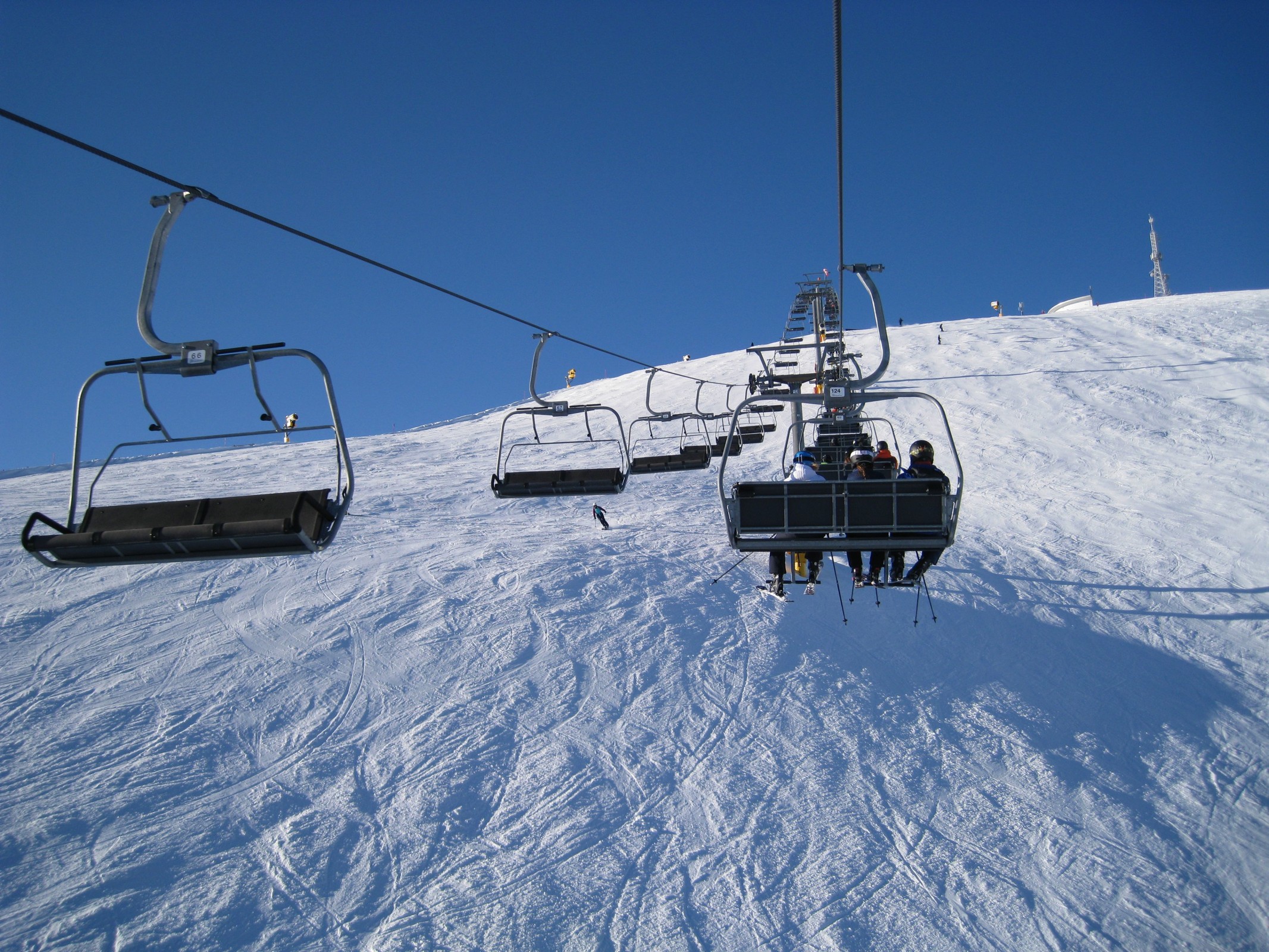 14.37 Uhr: Im A5 Limberg 4er mit blauer Piste 2 und roter Piste 3