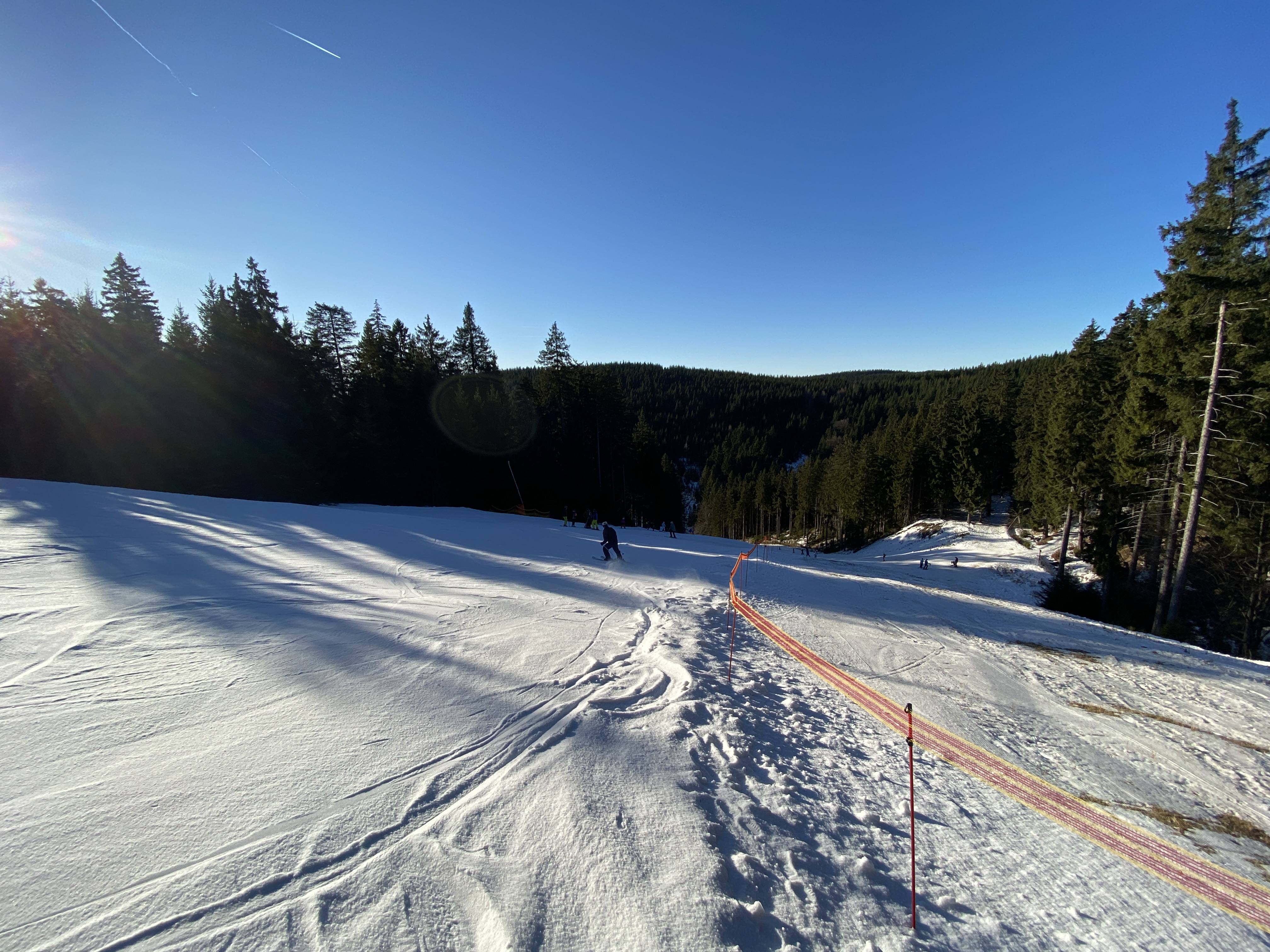 Hier fehlt Schnee, deshalb halbe Breite im Mittelteil der Moser