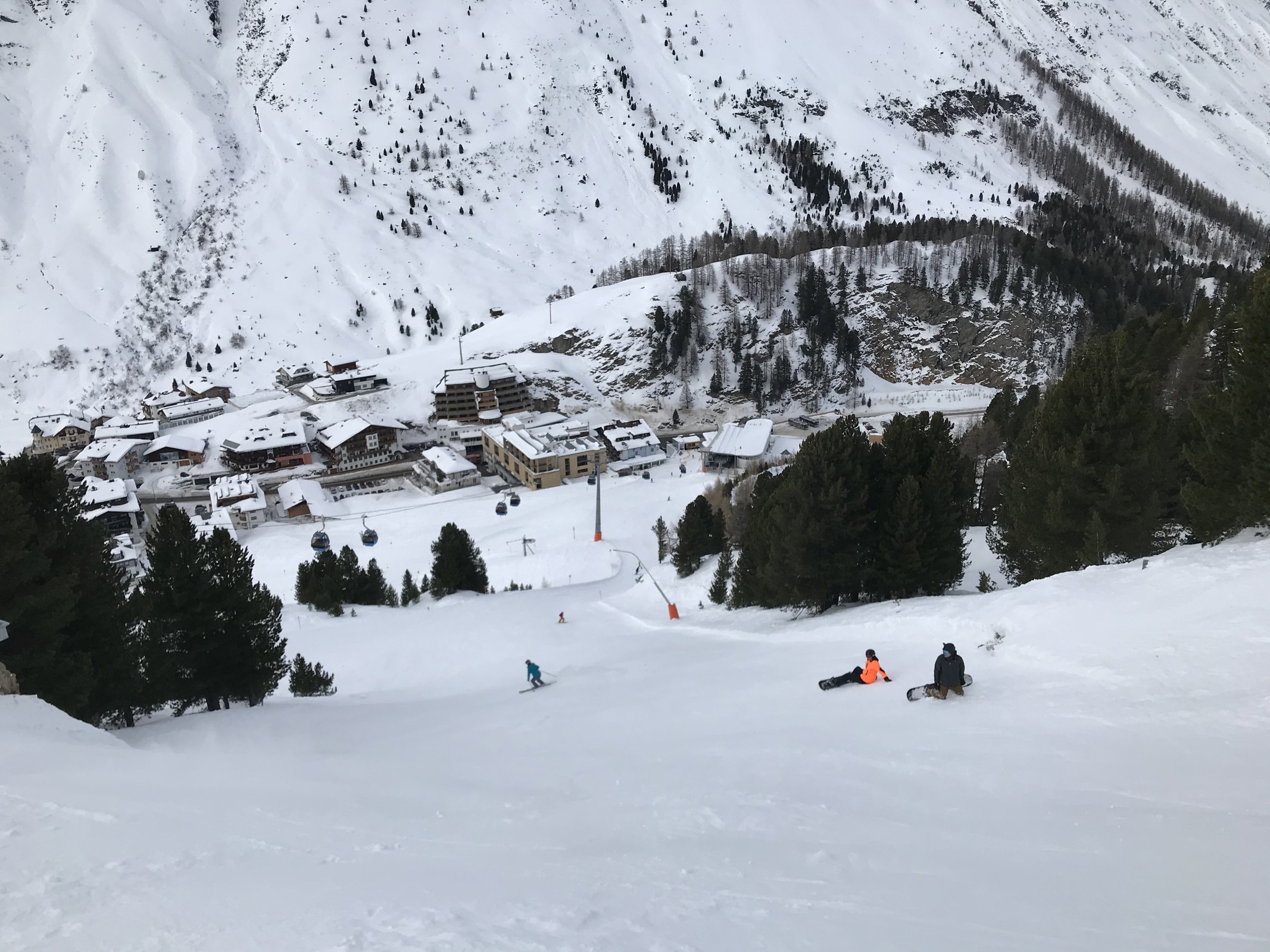 Direkte Abfahrt an der Festkogelbahn präpariert