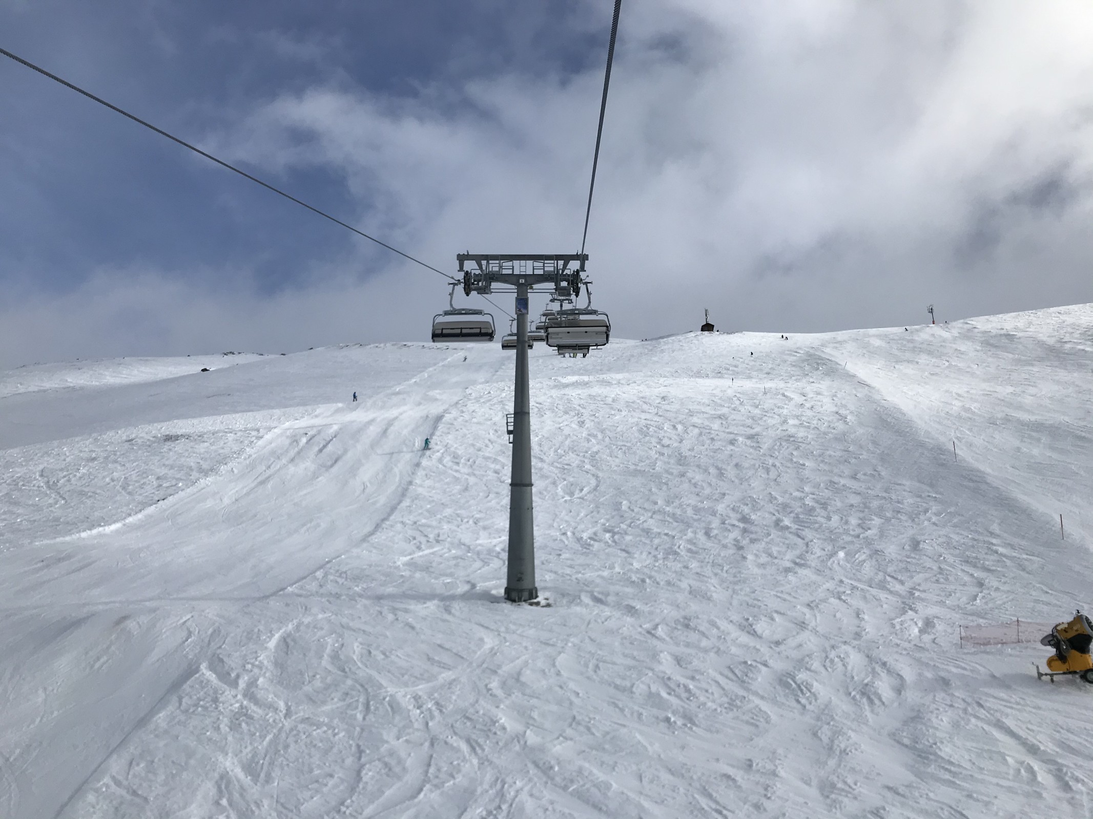 In der Karbahn, die linke Piste haben sie noch nicht gescheit hinbekommen