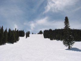 Herrliche Abfahrt, völlig überlaufen...
