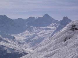 Panoramablick 2. zinalrothorn und Besso mit Gletscher. Einfach Traumhaft!