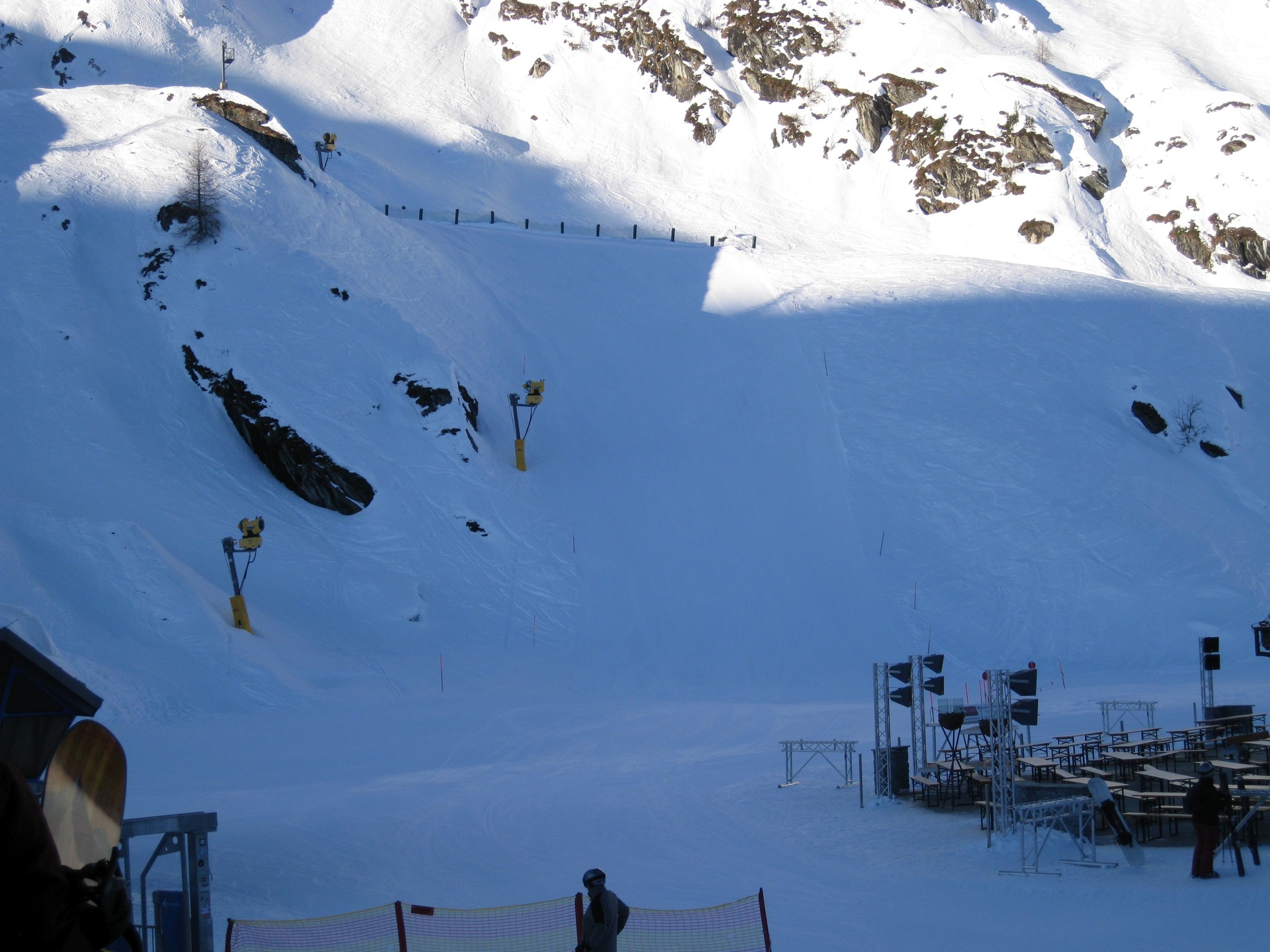 09.11 Uhr: Blick auf den Zielhang der Black Mamba (Nr. 14)