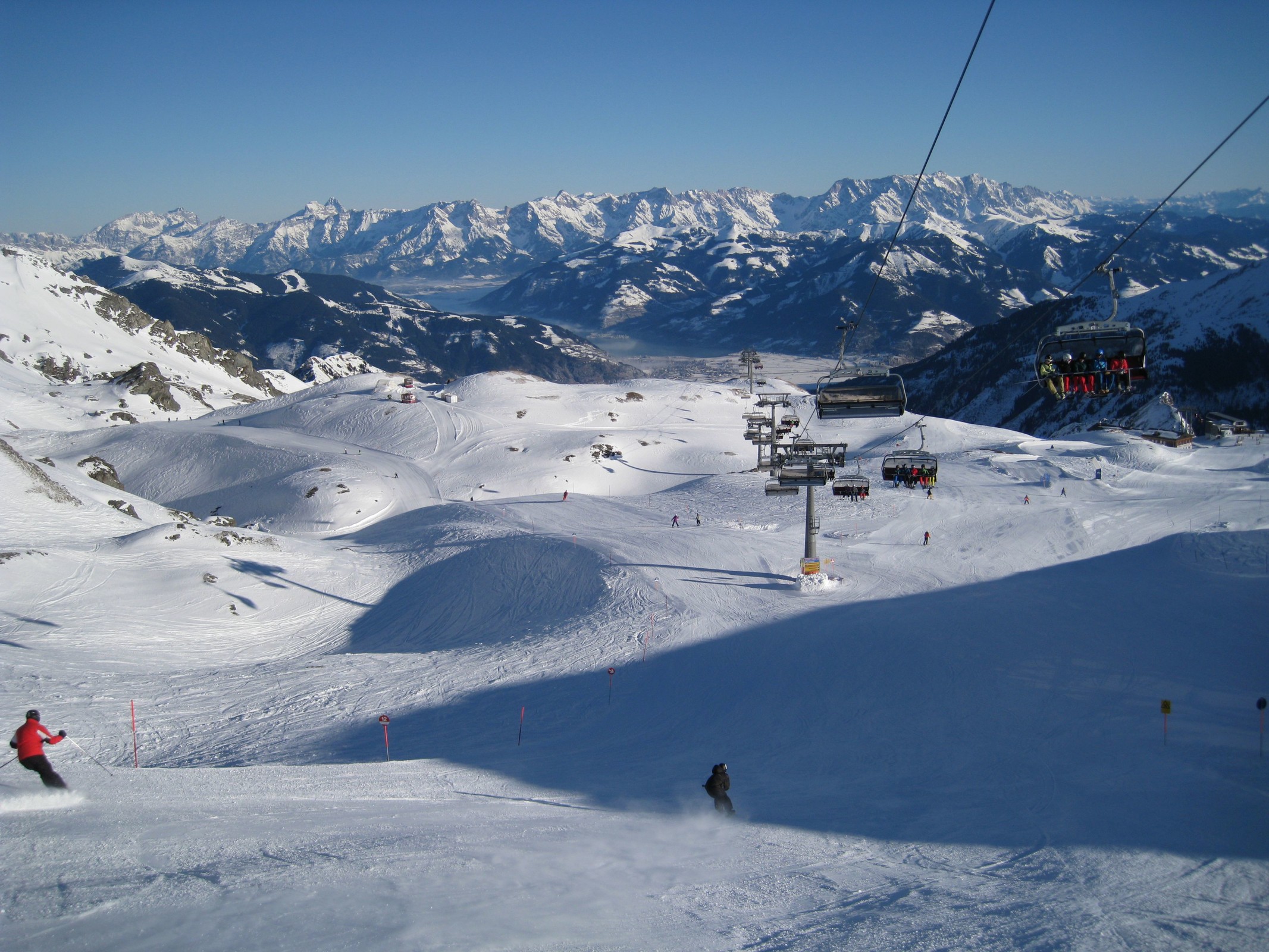 09.58 Uhr: Auf der Kristallpiste (Nr. 12) an der Kristallbahn