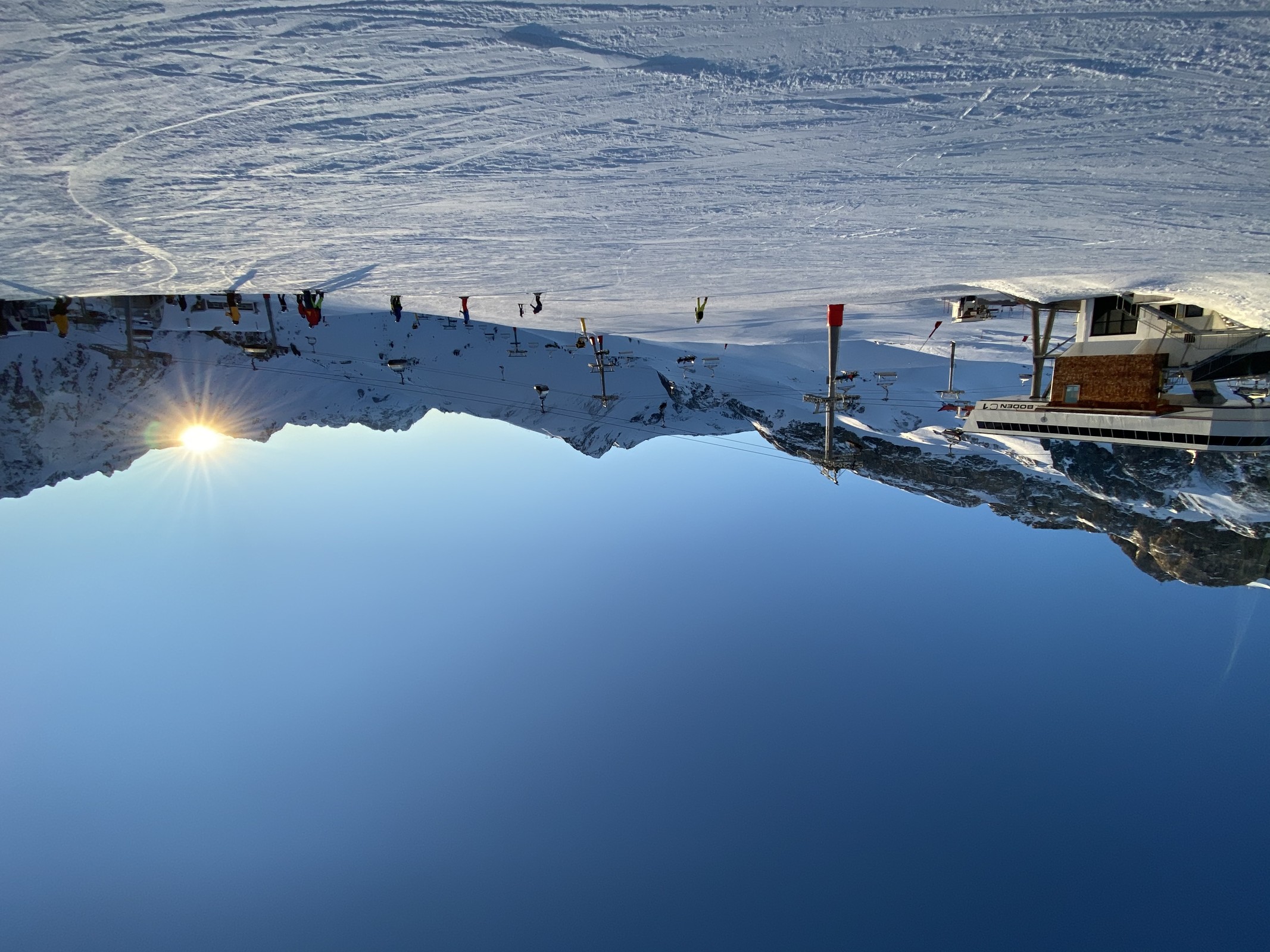 Es wird langsam wieder Nacht im Skigebiet