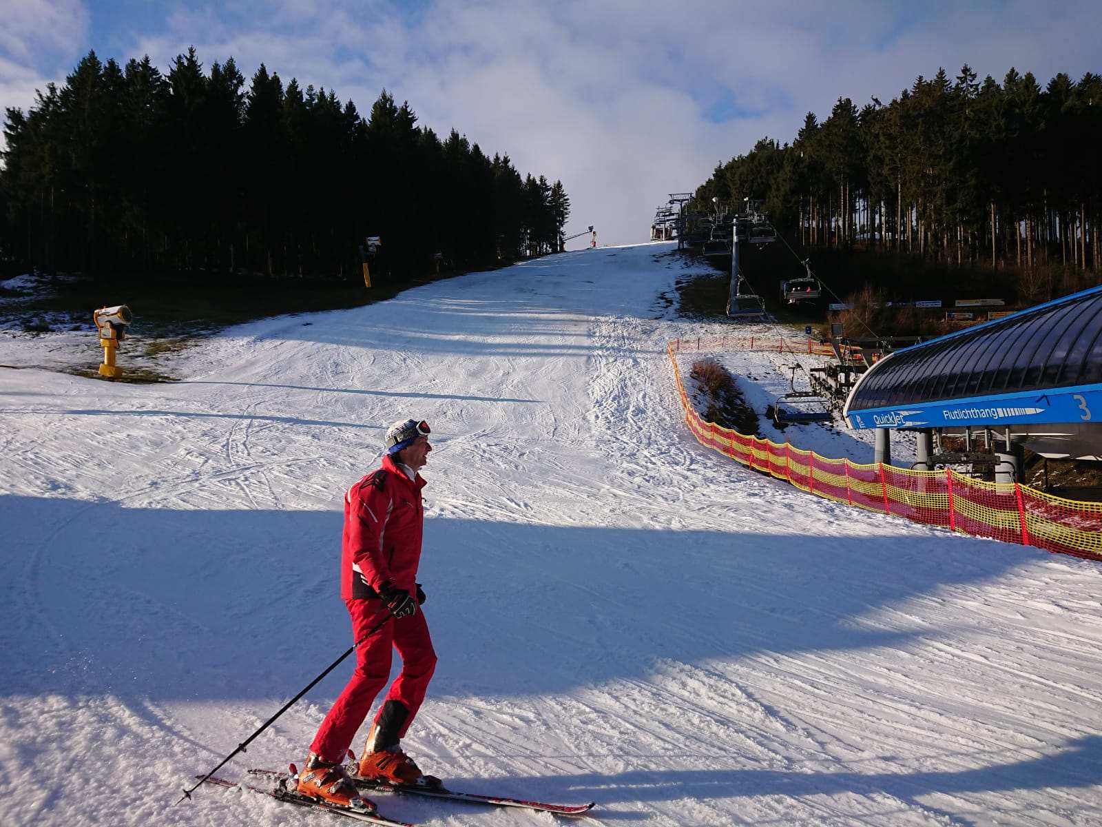 Gesperrter Flutlichthang am QuickJet