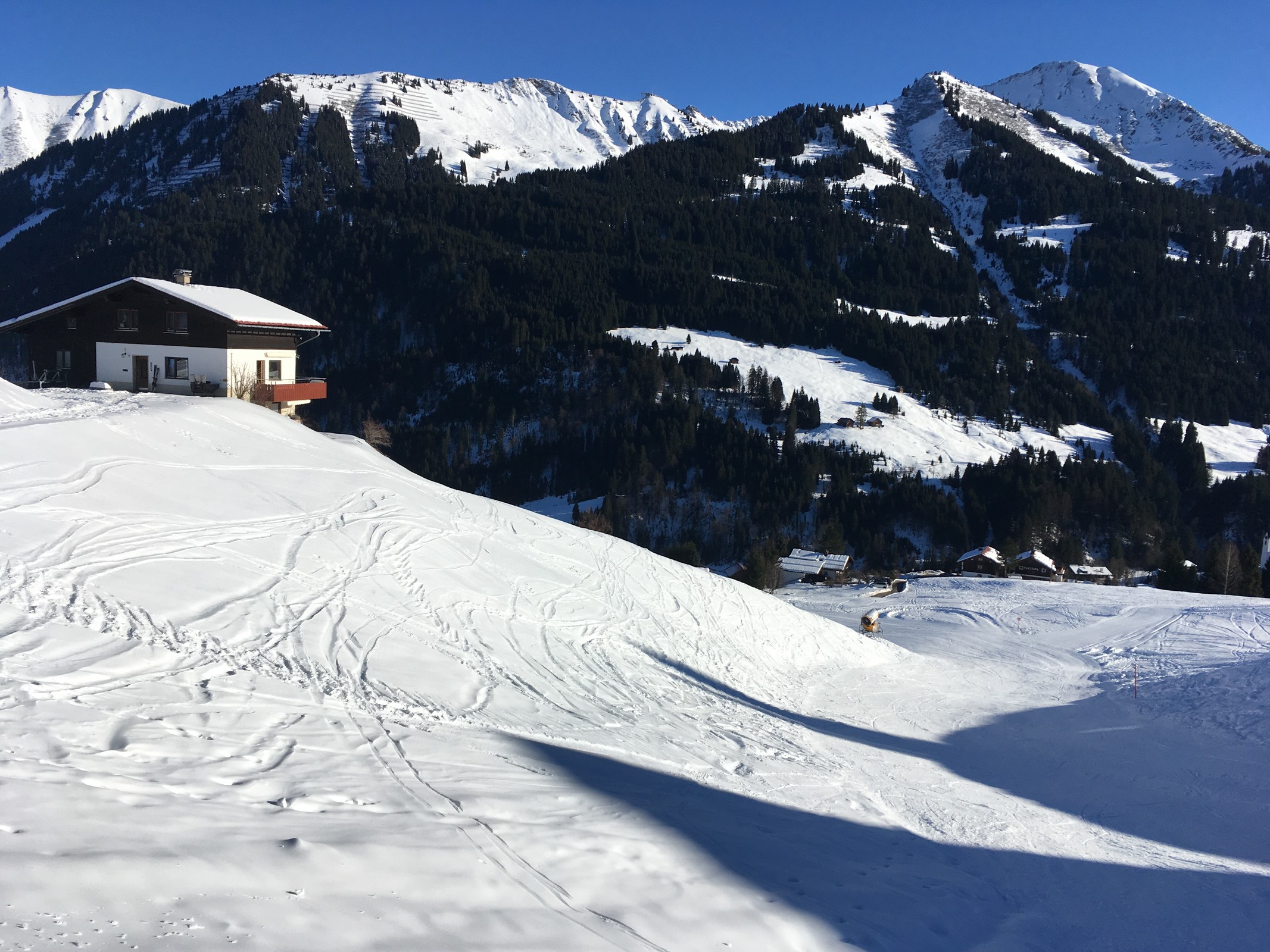 Oberste Hubertus-Piste als Parsenn-Variante