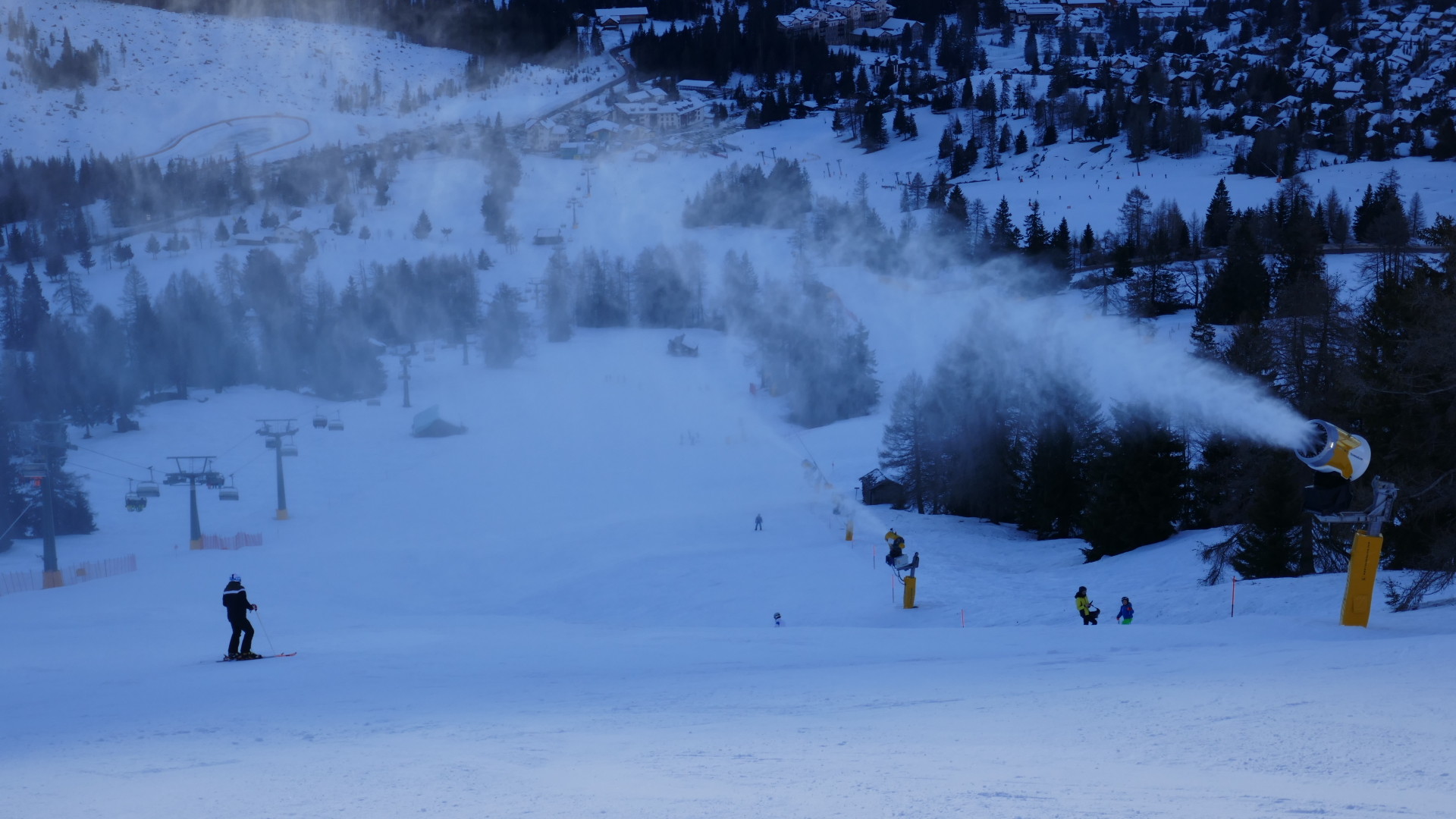 05.01.2020: Beschneiung am Paolina abends