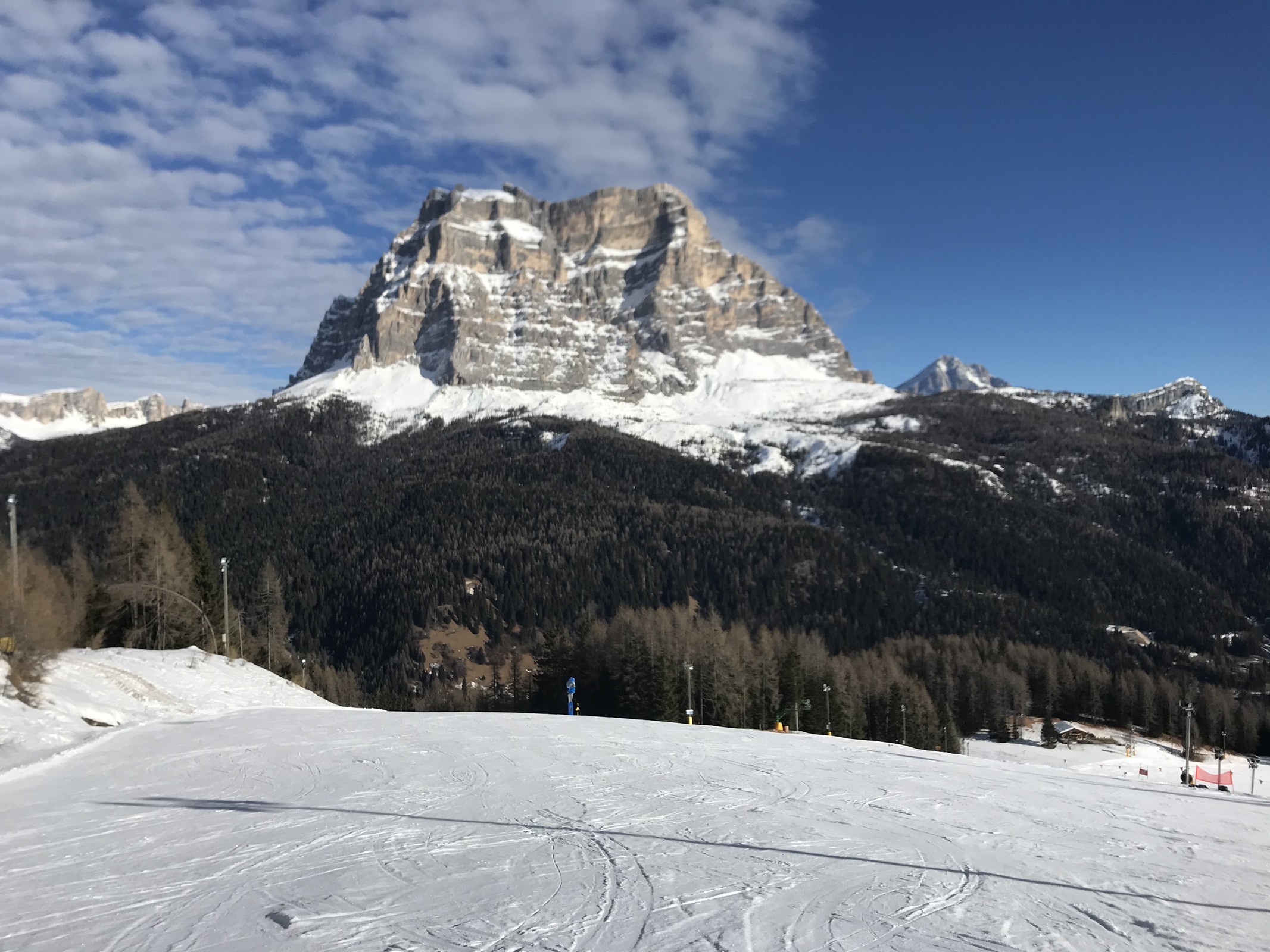 Immer wieder genial, die schwarze Talabfahrt nach Pecol (Zoldo)