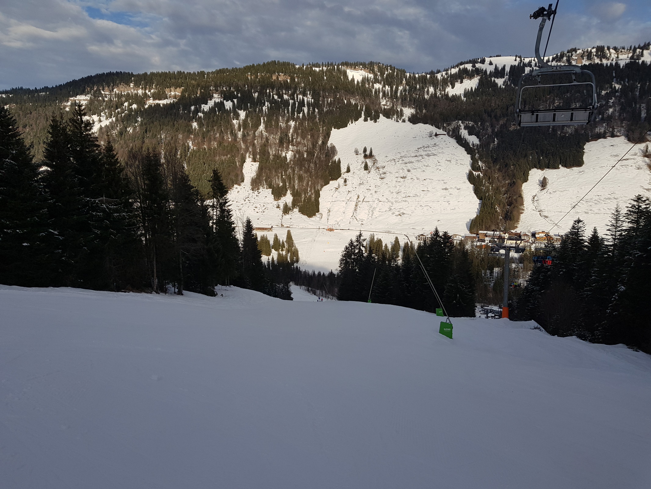 Als wir dann an der schwarzen ankamen nutzen wir die Möglichkeit und bogen direkt mal ab auf die Weltcupstrecke.