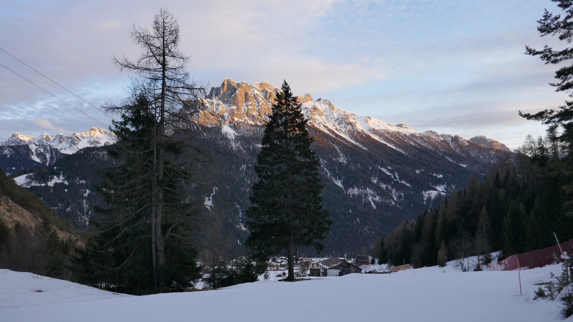 Malerisches Ende der Talabfahrt