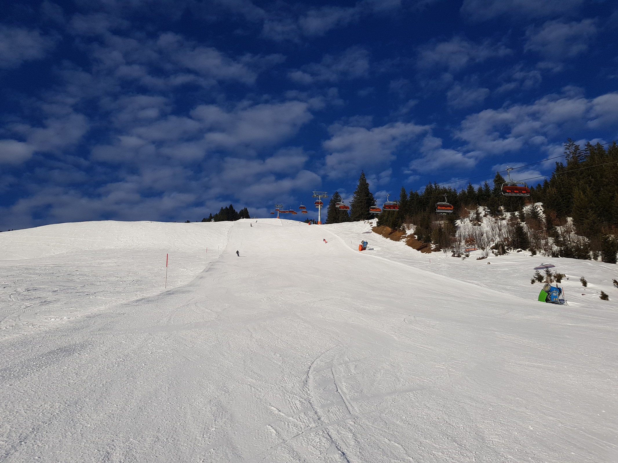 Und nach der Abfahrt von unten aus.