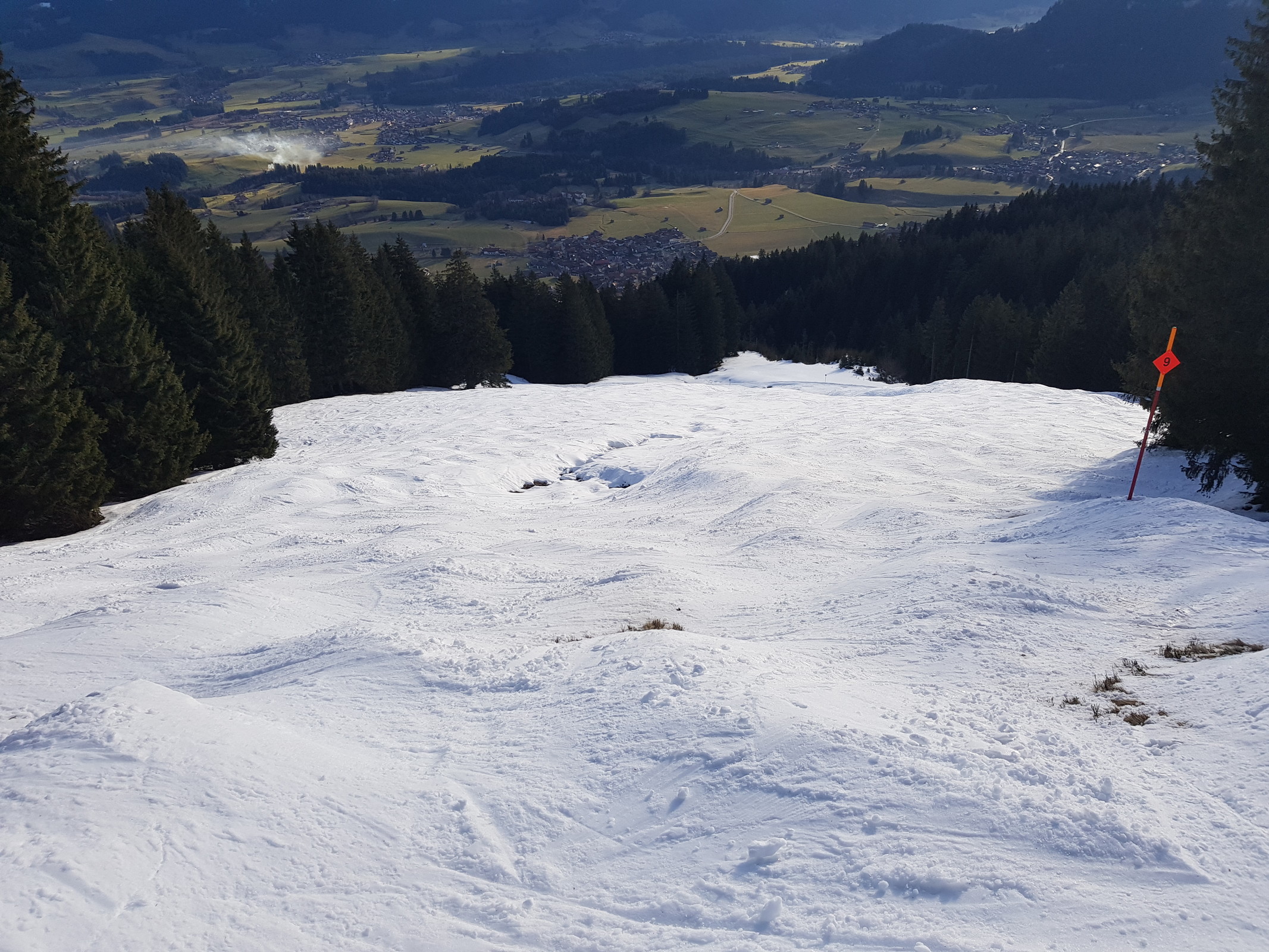 Der letzte Hang der Route, hier wurde es etwas breiter und in der Mitte gab es eine kleine Kule, sodass man quasi entweder links oder rechts runter konnte.
