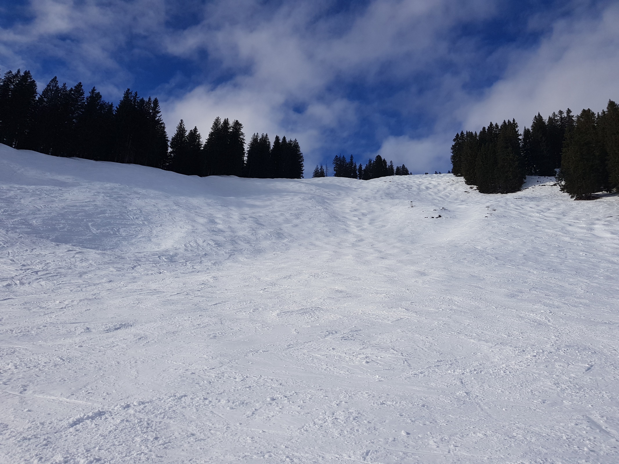 Und Rückblickend von unten betrachtet, auch dort hatte es genügend Schnee.