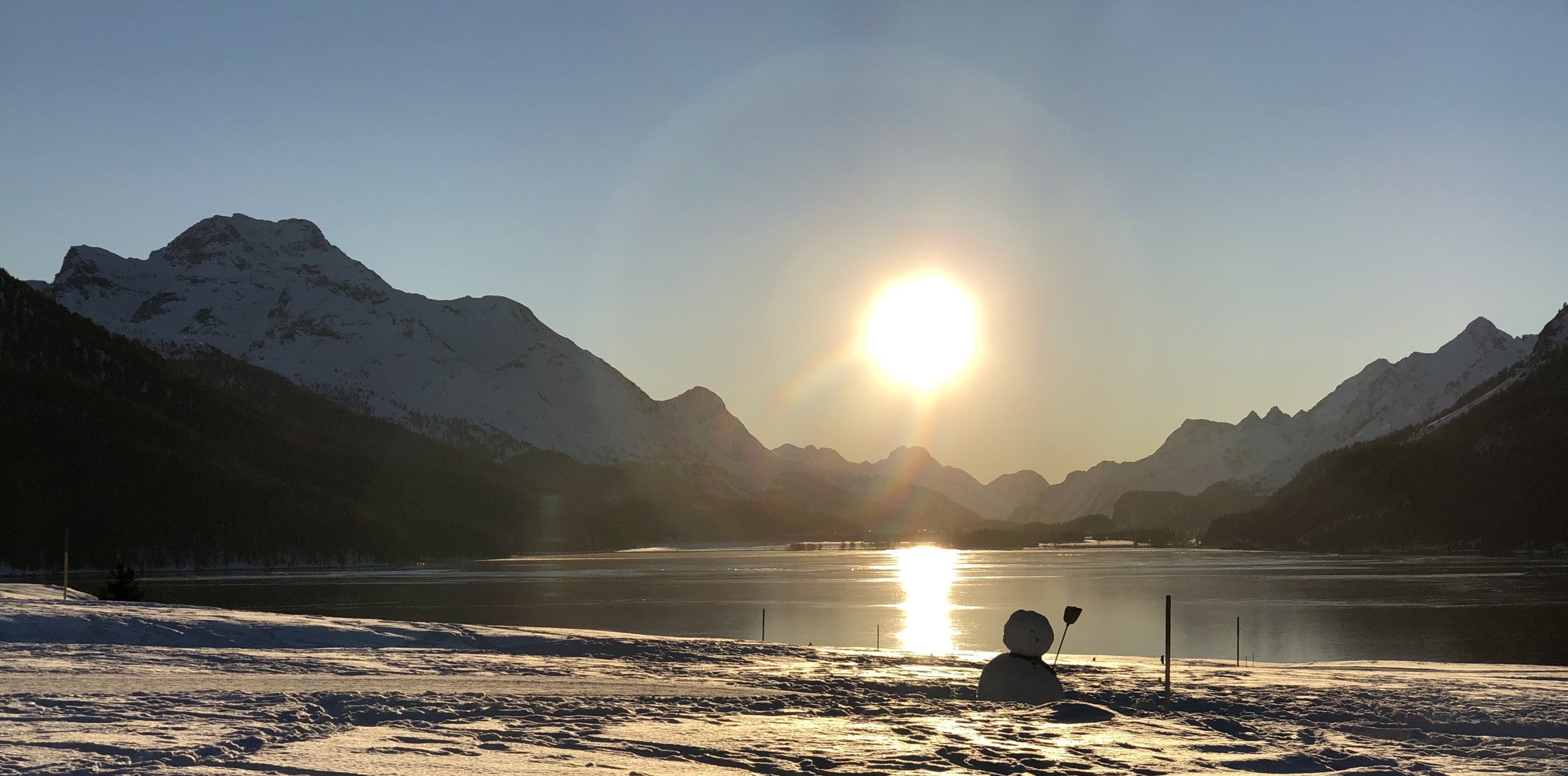 Sonnenuntergang am Silvaplaner See