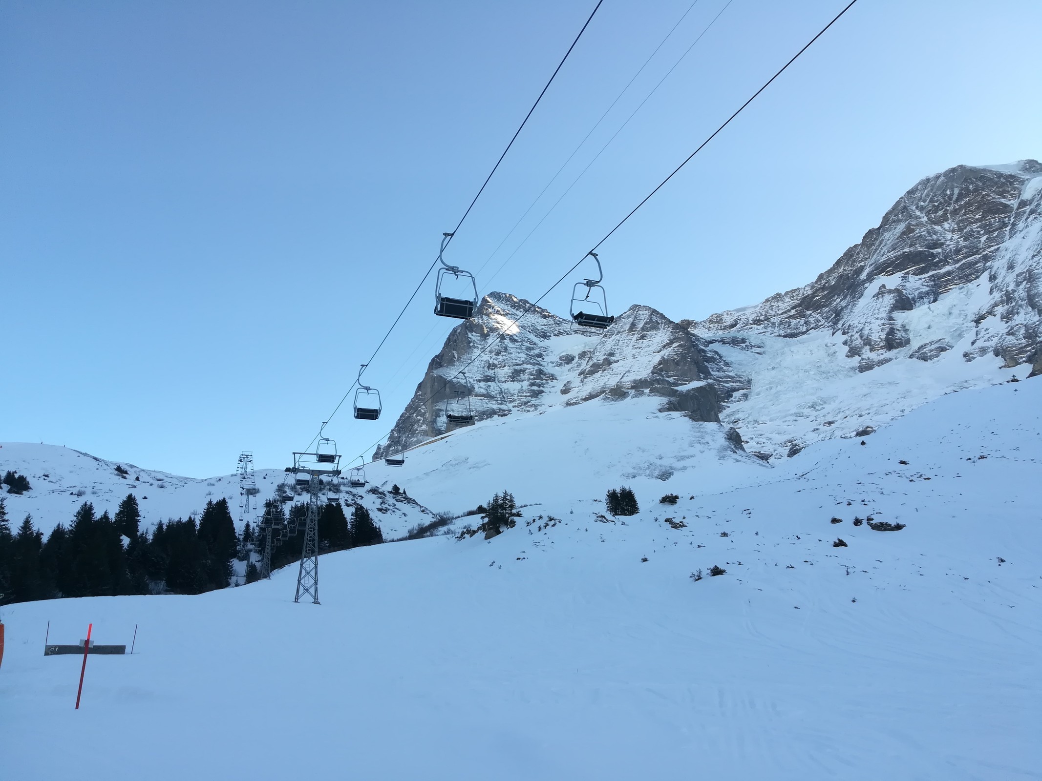 Der immer schwach frequentierte Fallboden Sessel am frühen Morgen