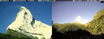 Matterhorn - 4. August 2005 nach dem Neuschneefall