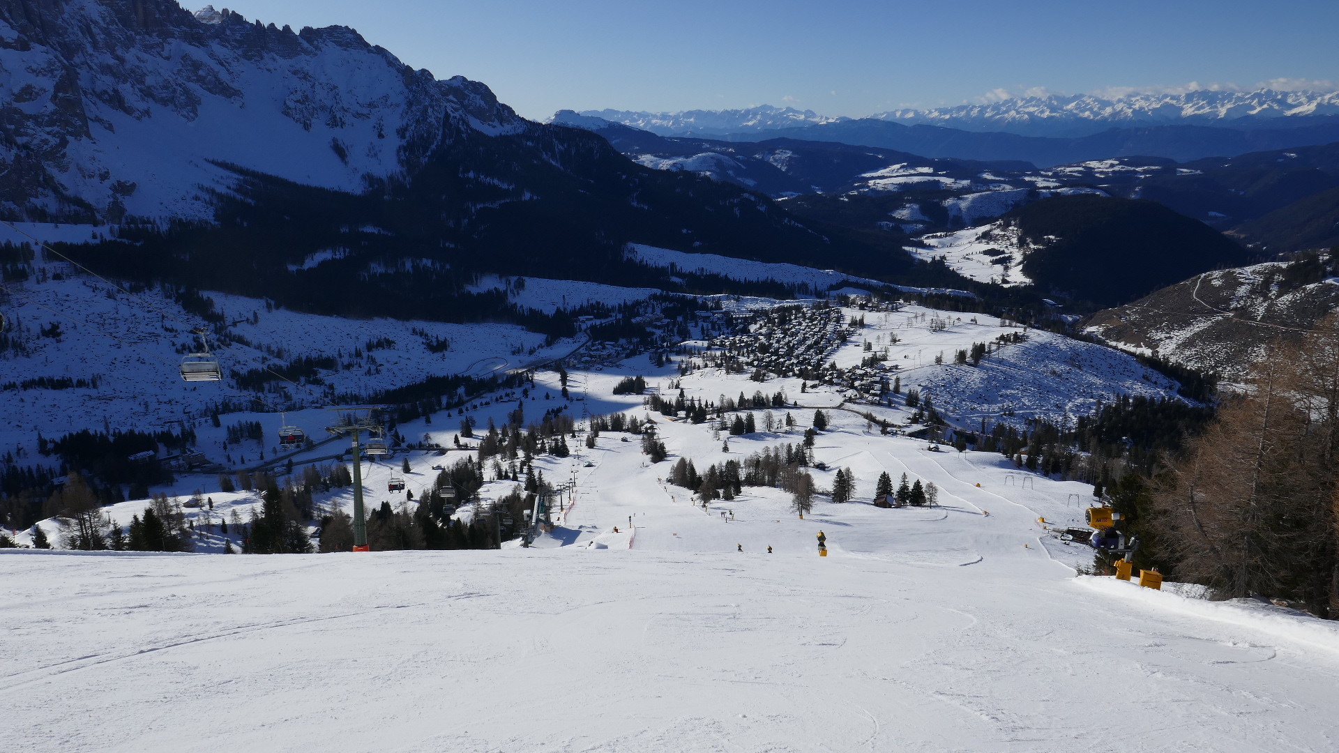 Auch der ganze Hang nördlich von Carezza wurde "gefällt"