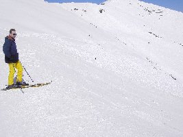Nochmal die Piste (Barthélémy). Mein Vater hat sie im Moment der Bildaufnahme noch vor sich!