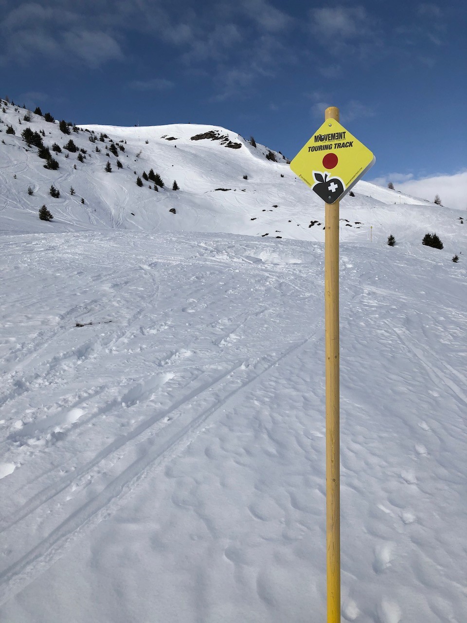 Die "entdeckte" Route am Scalottas in der gedachten Richtung fotografiert. Kann man aber auch gut als durchschnittlicher Skifahrer abfahren.