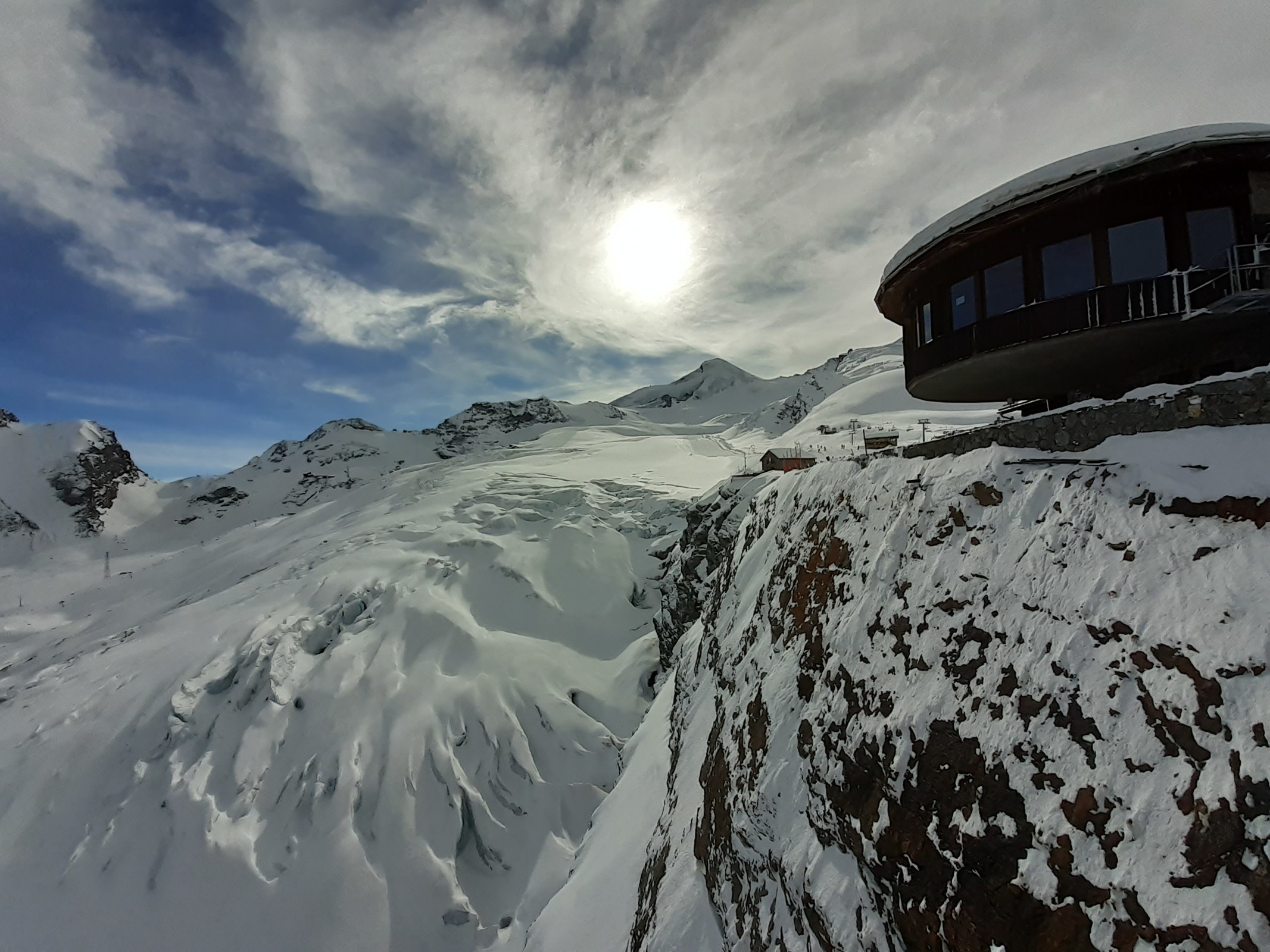 Auf Längfluh / Feegletscher. Letzte Sonnenstrahlen, bevor das Schlechtwetter kam