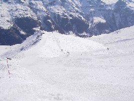 Das ist die mittlere Piste am Combe Durand, ebenfalls rot und traumhaft zu fahren.