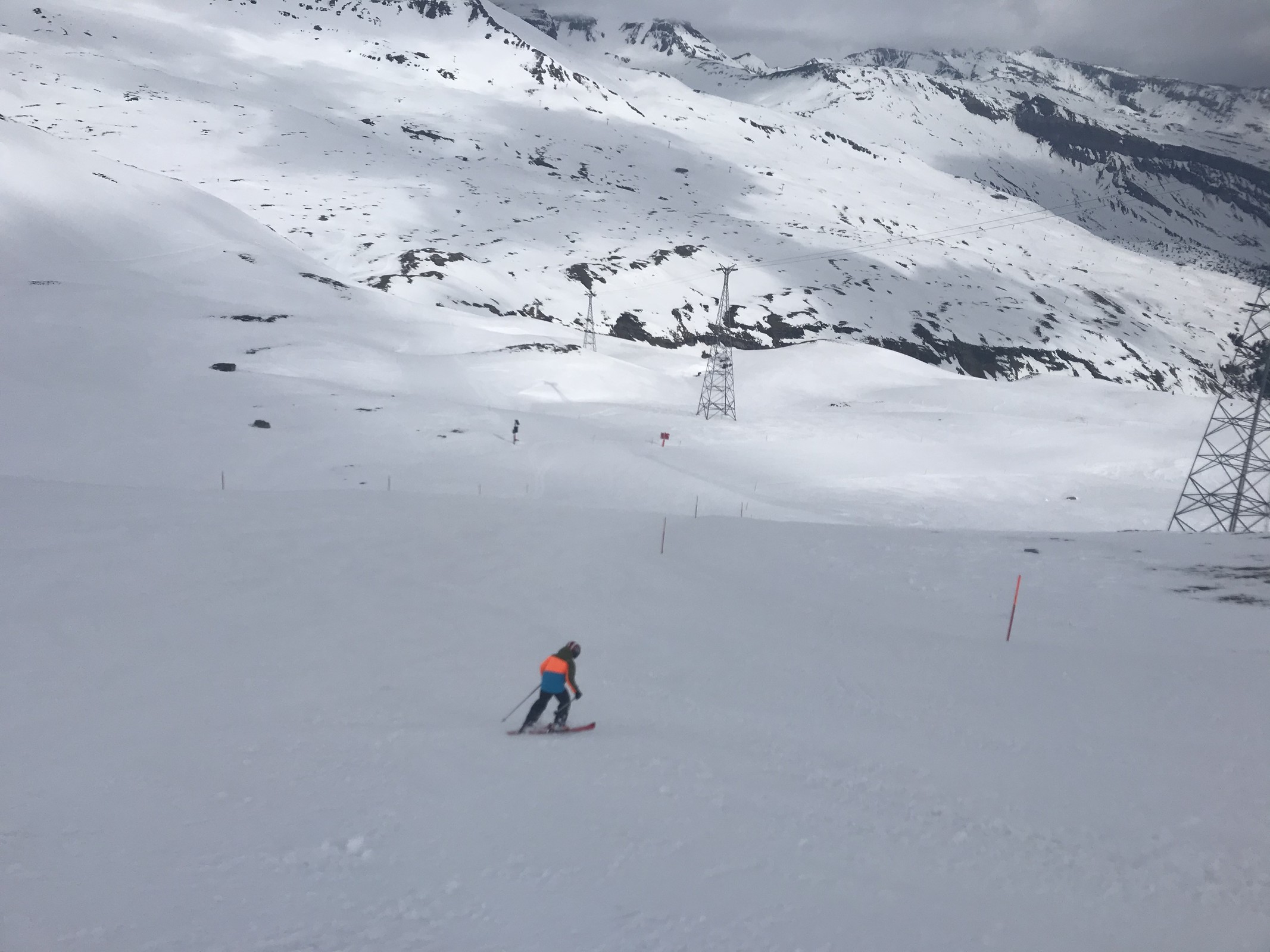 Die 40 Masegn - Plaun wäre noch in gutem Zustand gewesen, aber der Schnee ultra klebrig