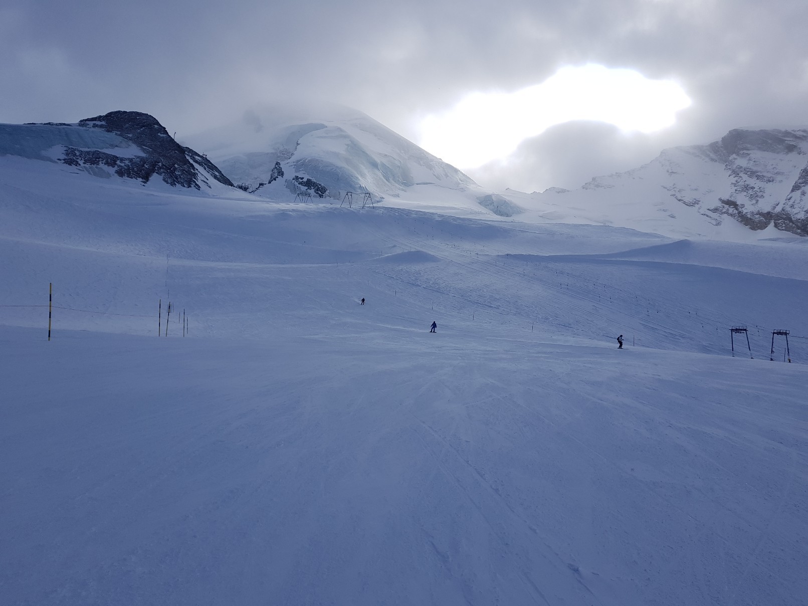 Leerer Gletscher am Nachmittag