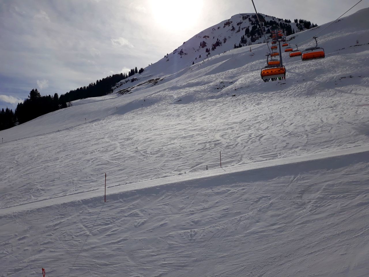 Silleralm: 2. März: oben griffig, ganz unten etwas weich