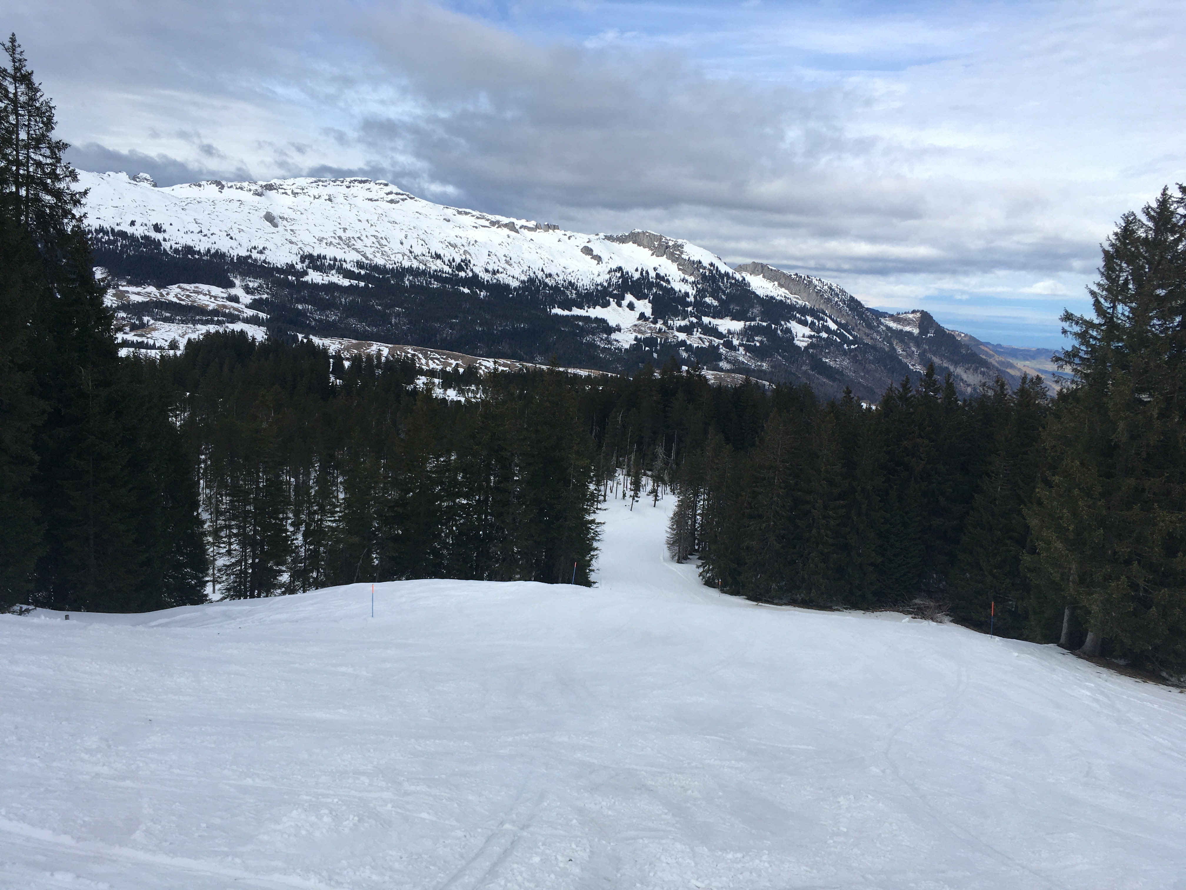 Gute Verhältnisse auf der Piste Schwarzenegg-Schönisei