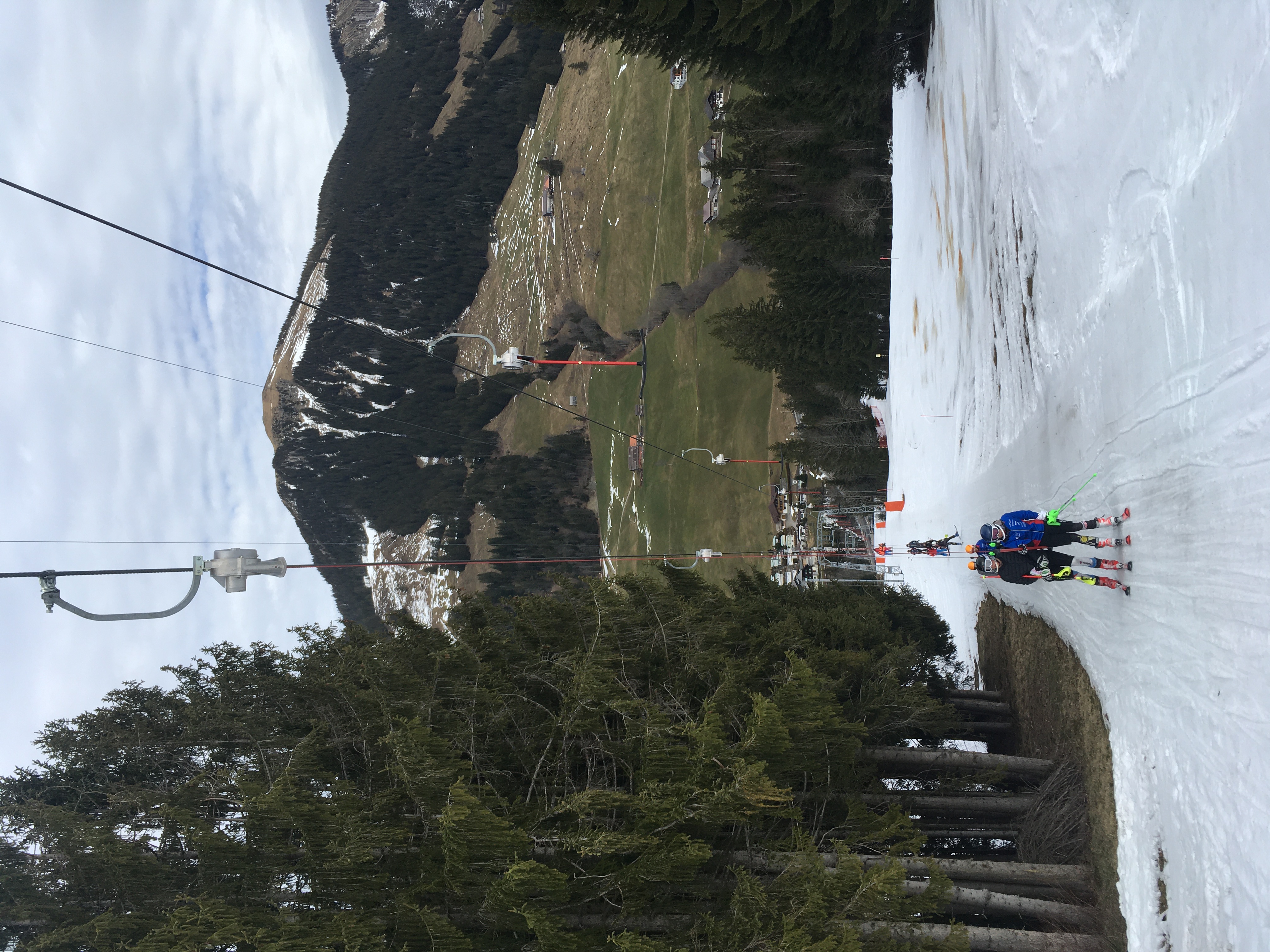 Skilift Hochsenweid. Auf der Hauptabfahrt war leider ein Skirennen.