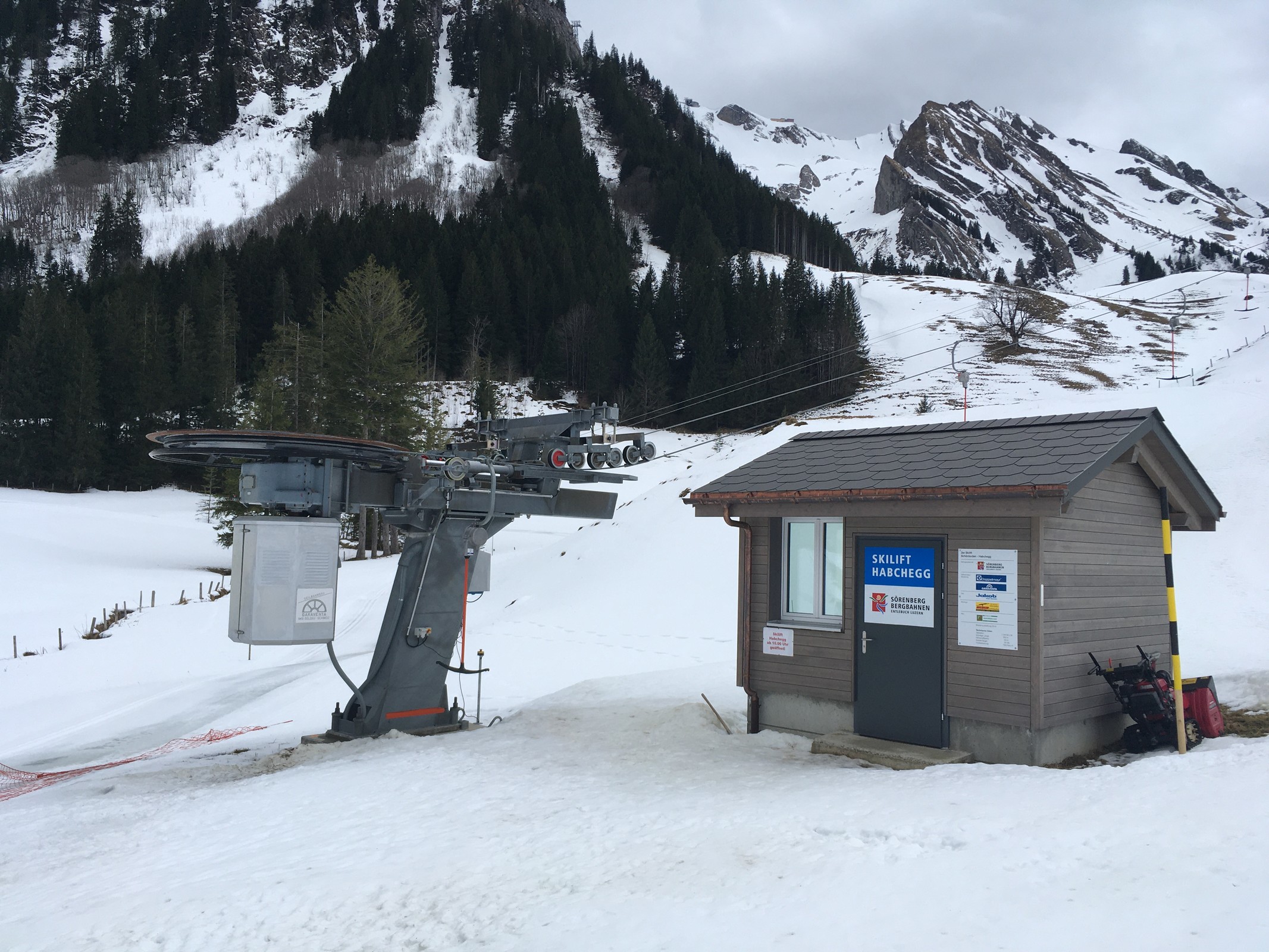 Talstation der Anlage die frühre oben am Rothorn stand.