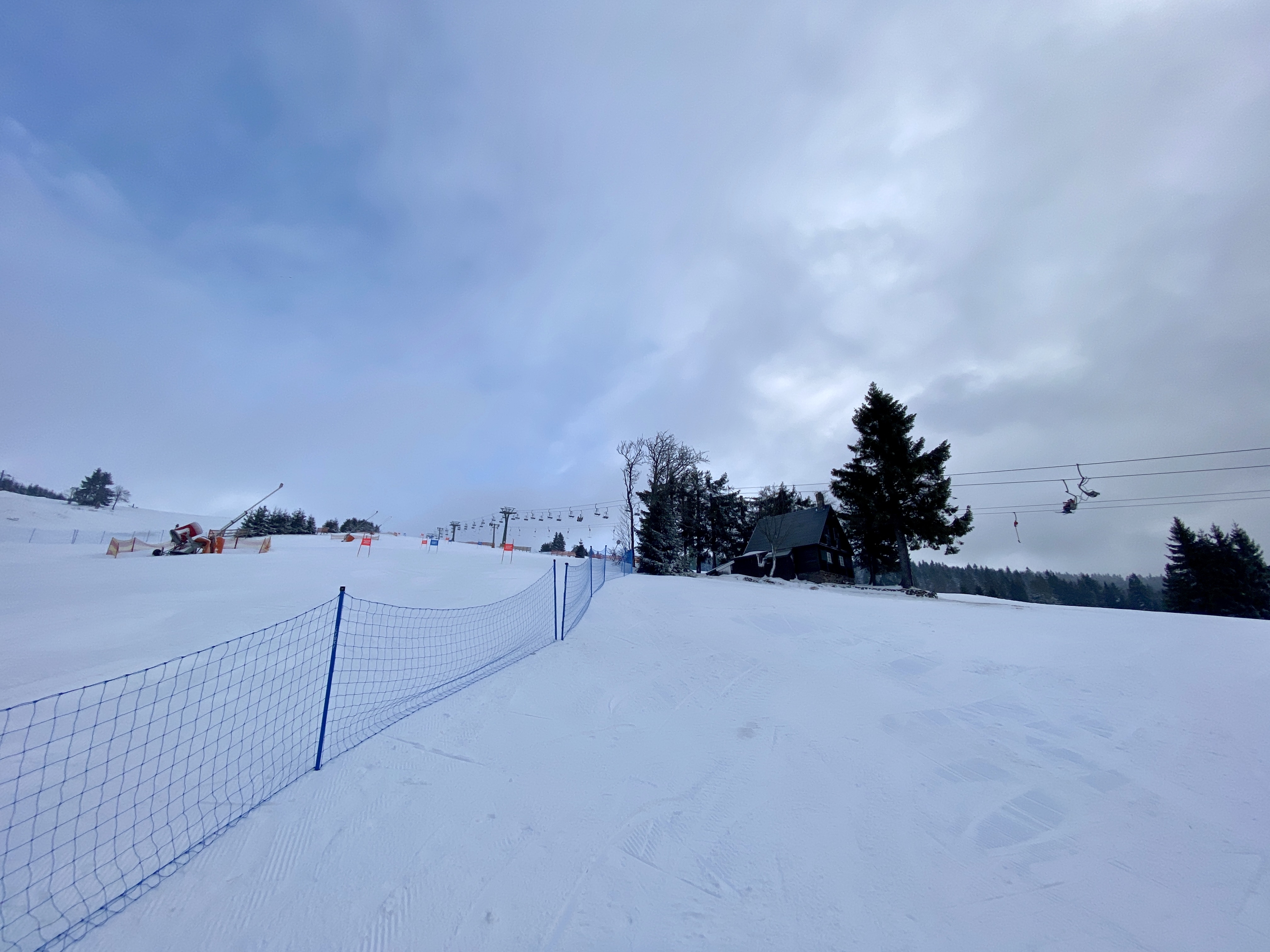 Ende der Rennstrecke, von rechts kam man zurück auf die Moser