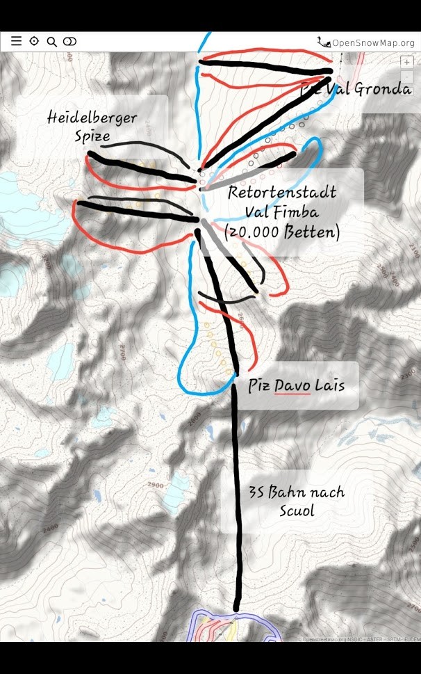 Erste Handskizze der neuen Situation.