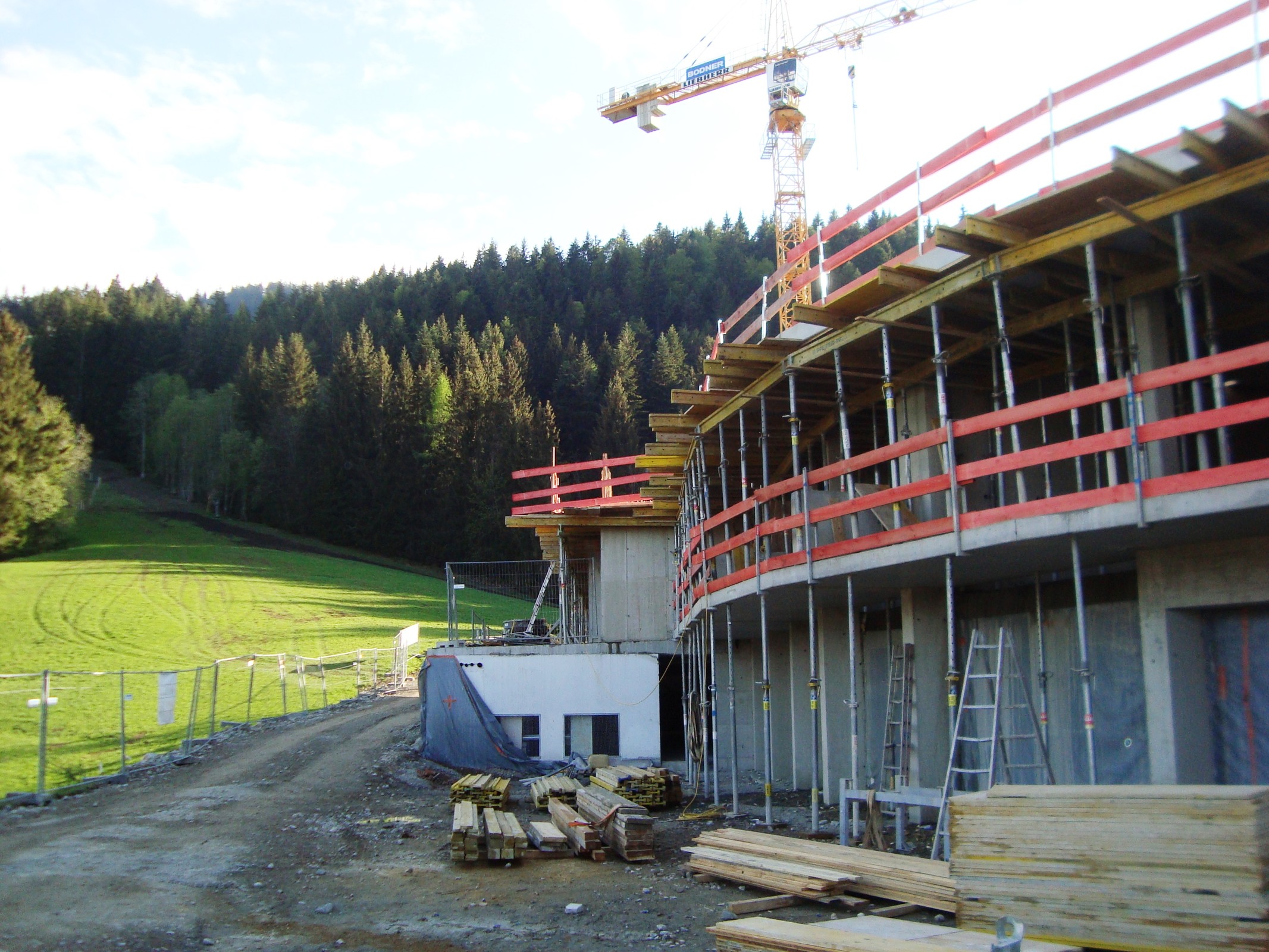 von unten Richtung Piste