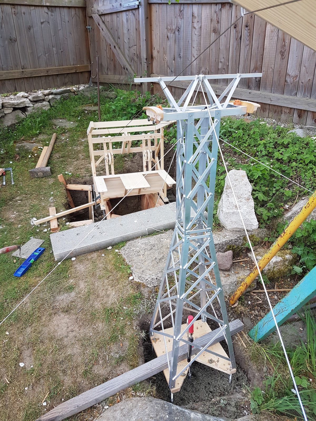 Talstation und Stütze ausgerichtet