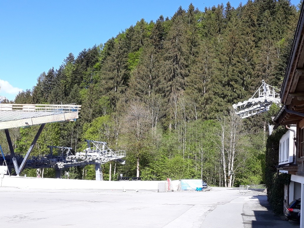 Blick zu Stütze 2 und 3