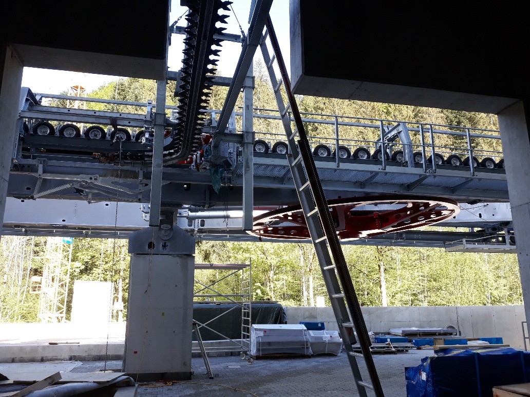 Förderer und Umlaufscheibe