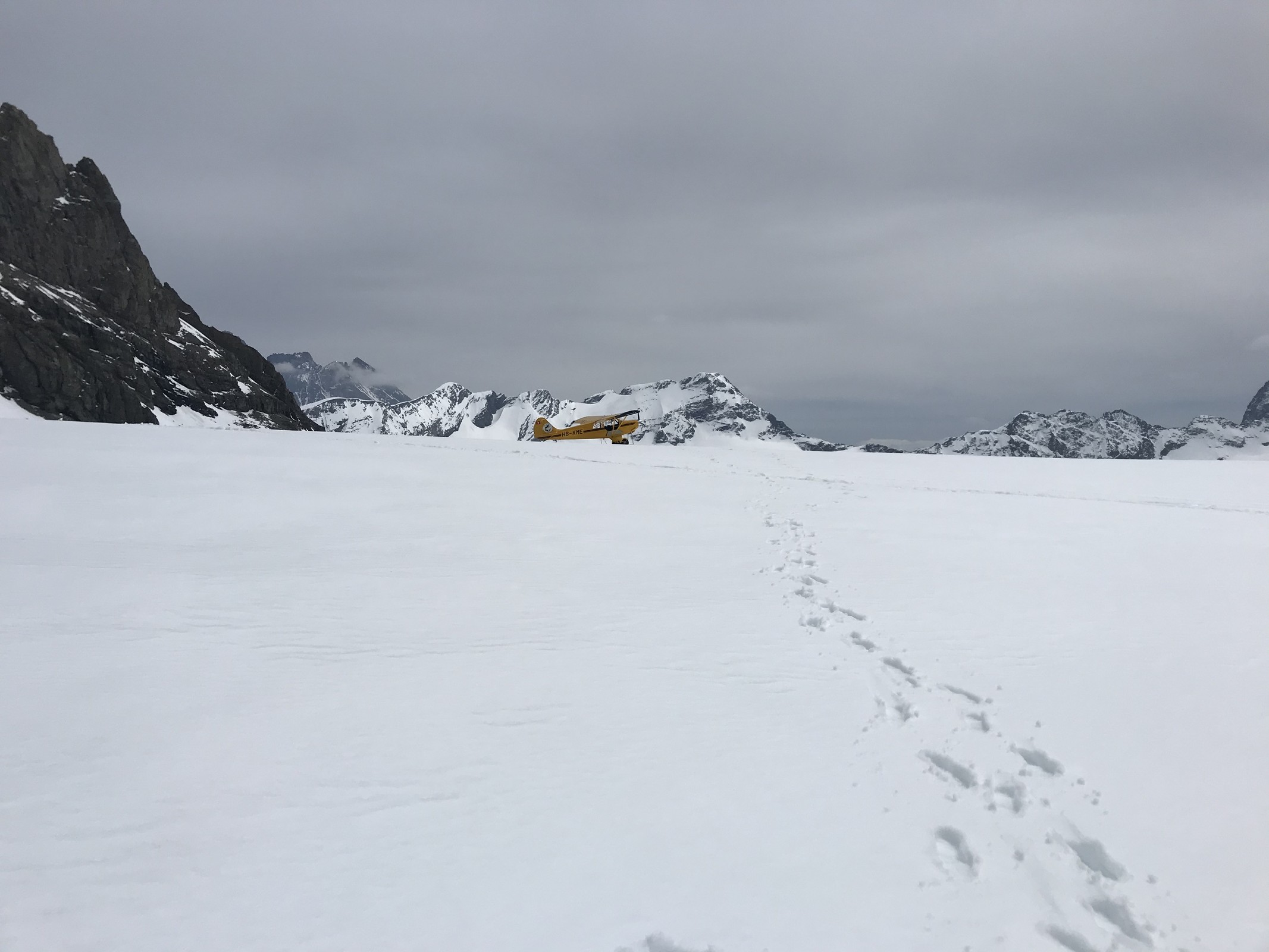 Blick zurück zum Flieger