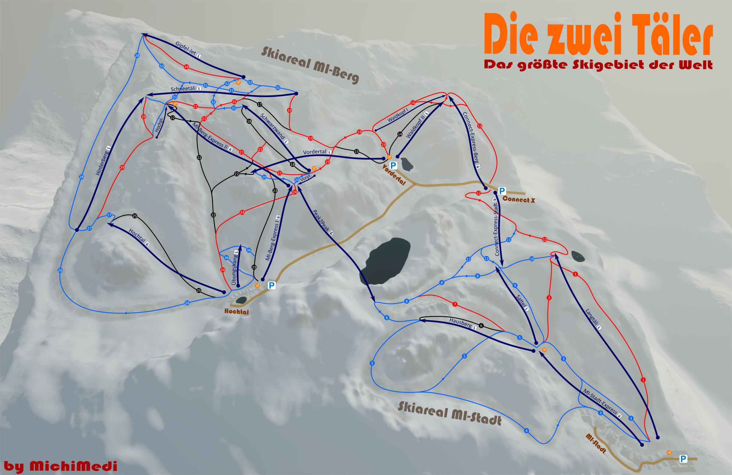 Die zwei Täler - Das WRS Mega-Skigebiet!
