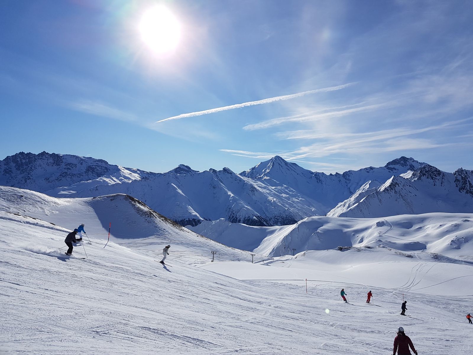 Auf der Piste 71 zur Greitspitzbahn mit wunderschönem Panorama