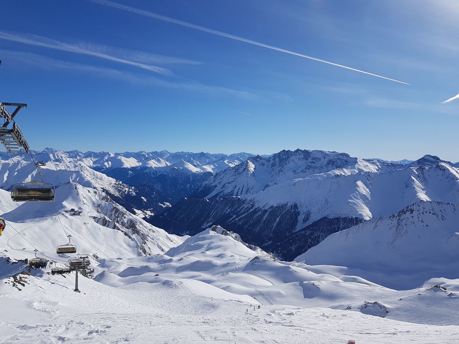 Nun am höchsten Punkt im Skigebiet. Greitspitze 2872m