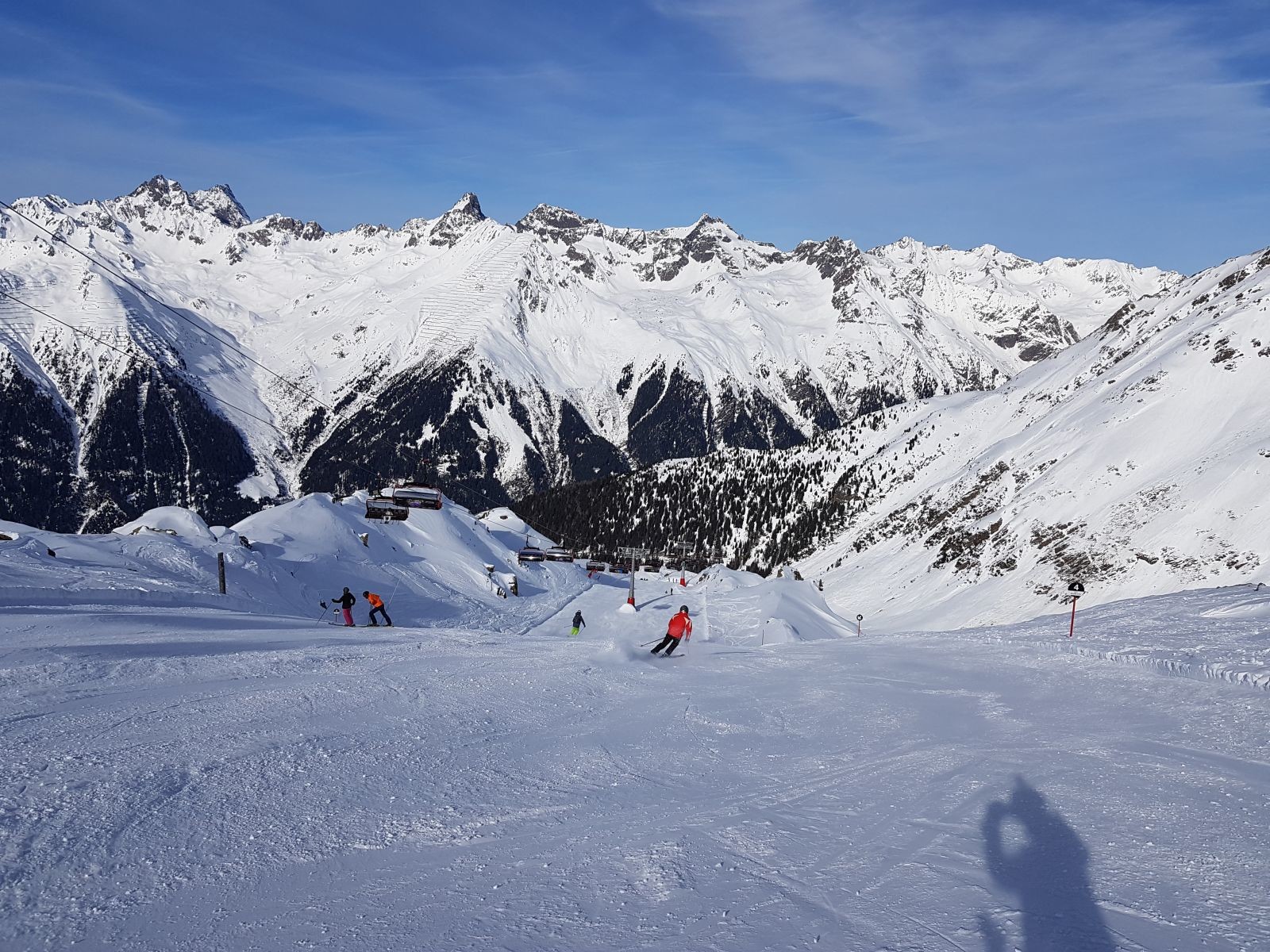 Die Pardatschgratbahn brachte uns zu unserem nächsten Ziel. Die neue Velilleckbahn. Die schwarze 4 ging schon mal sehr gut.