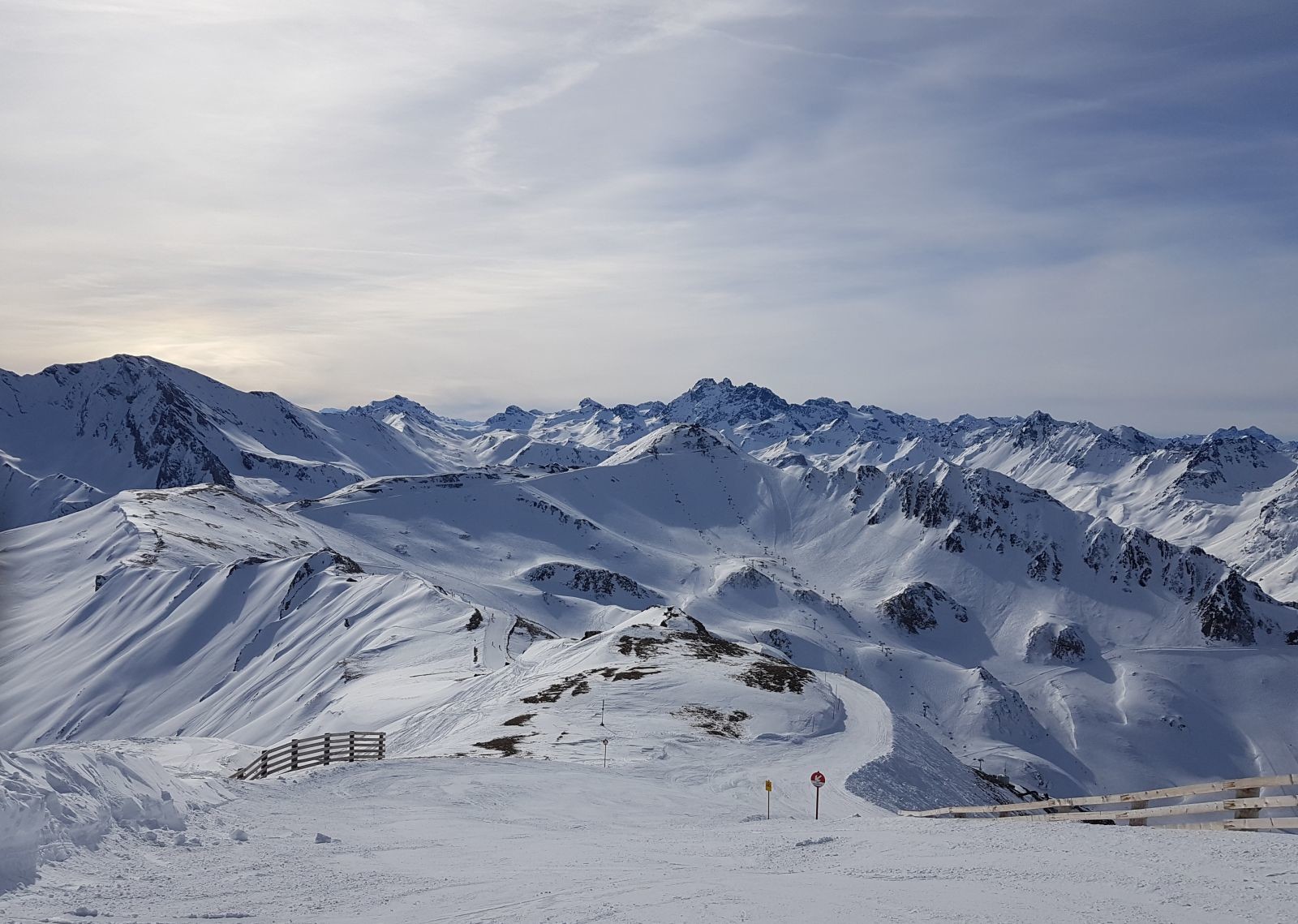 Mit der Langen Wand - Bahn ging es wieder zur Greitspitze.