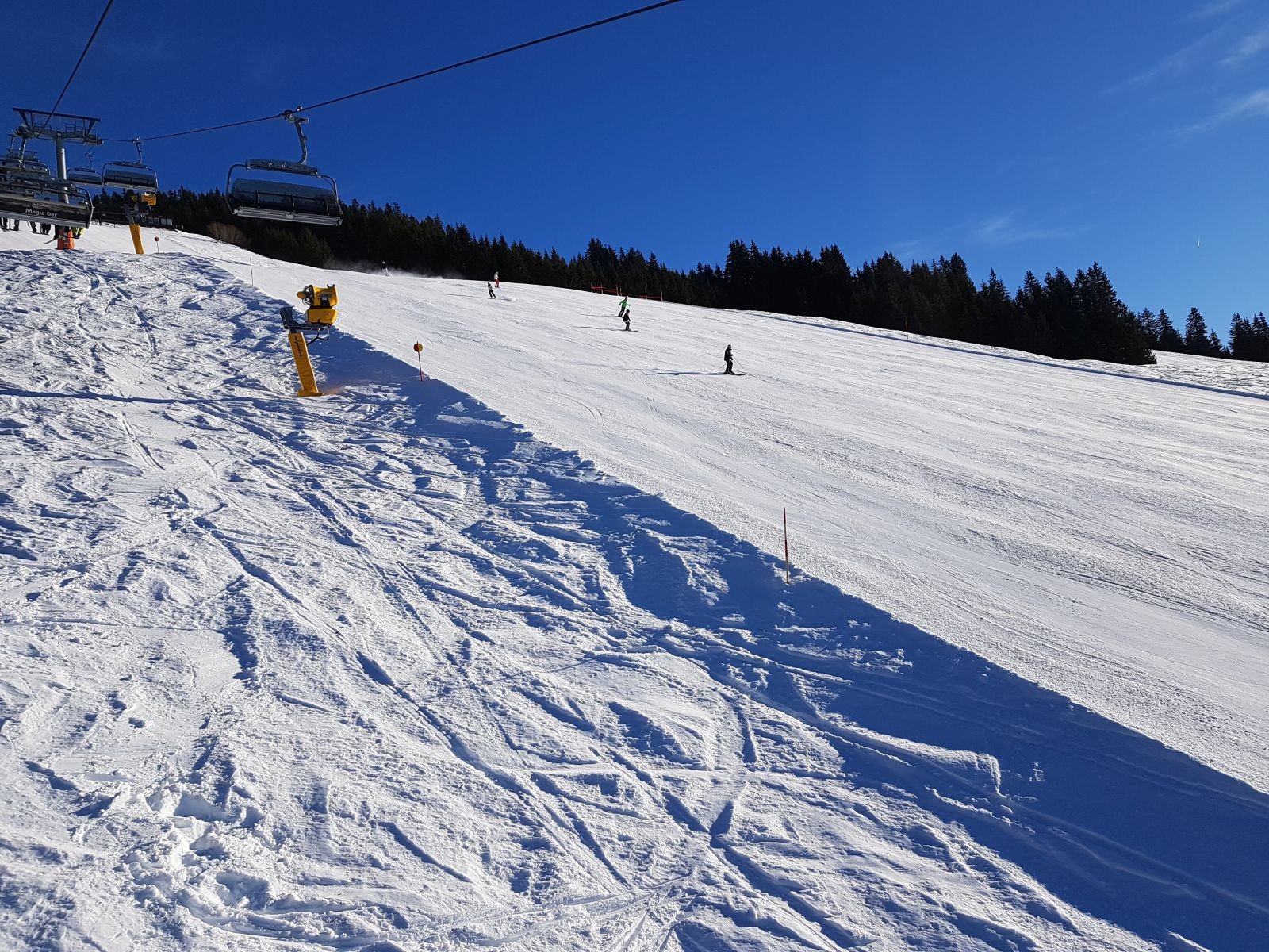 Roter Schlusshang aus dem Lift aufgenommen