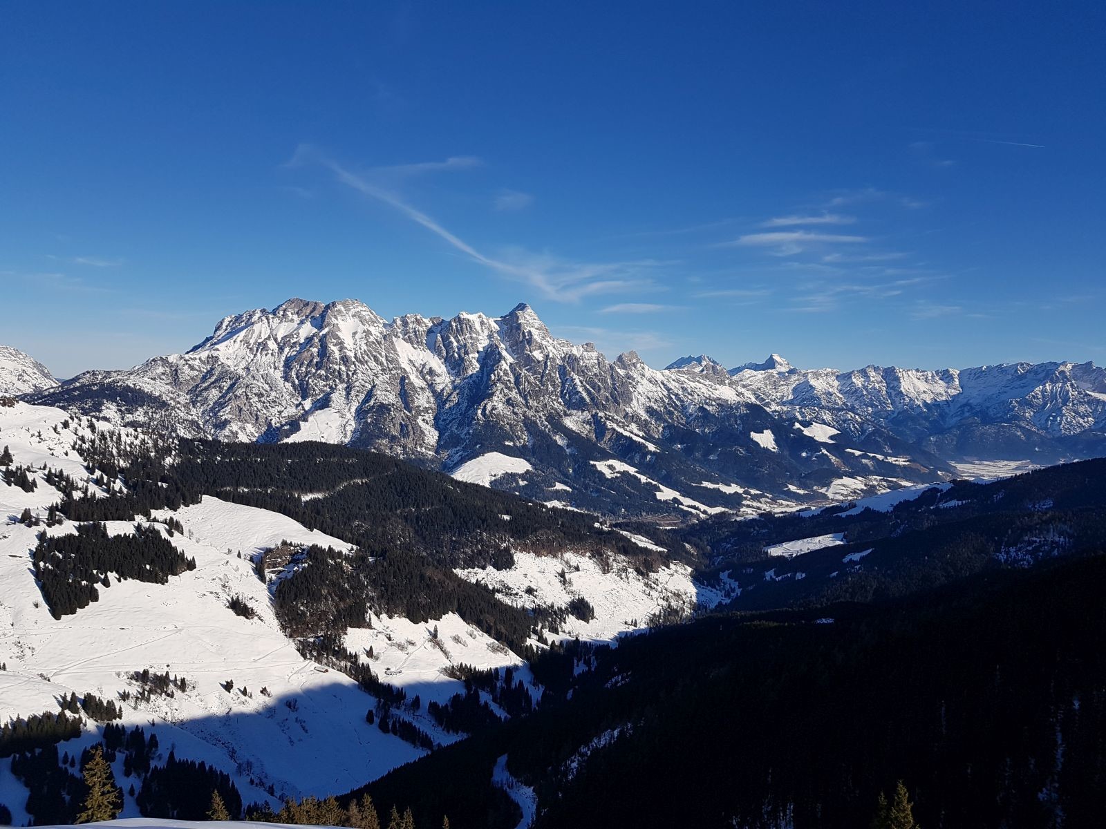 Vom Kohlmaiskopf der gewohnt schöne Blick zu den Leoganger Steinbergen