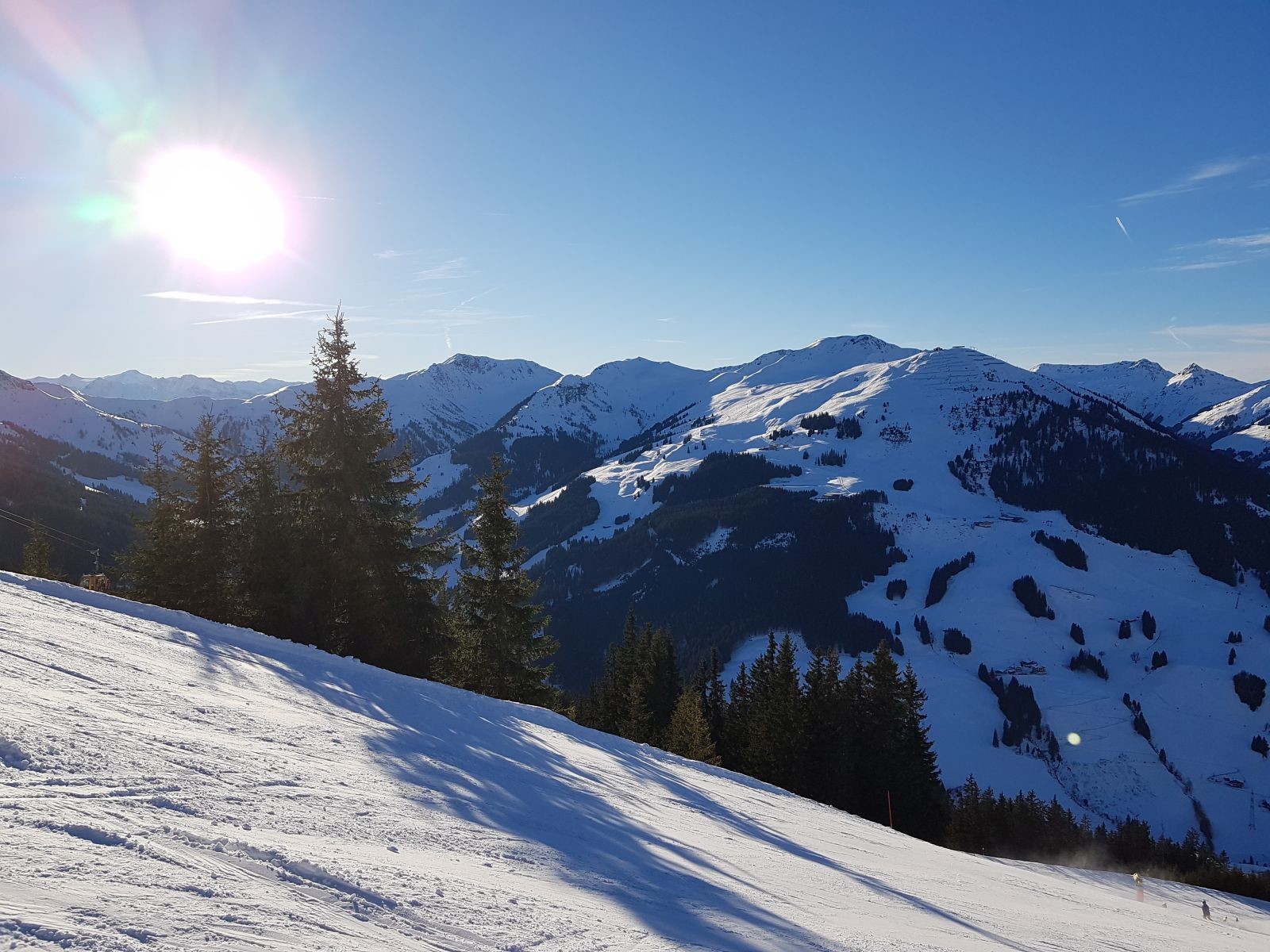 Danach am Westgipfel. Schön sonnig, tolle Piste,...