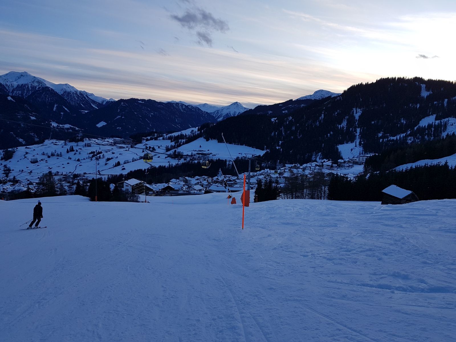 Die letzten Meter. Schöner erster Skitag!