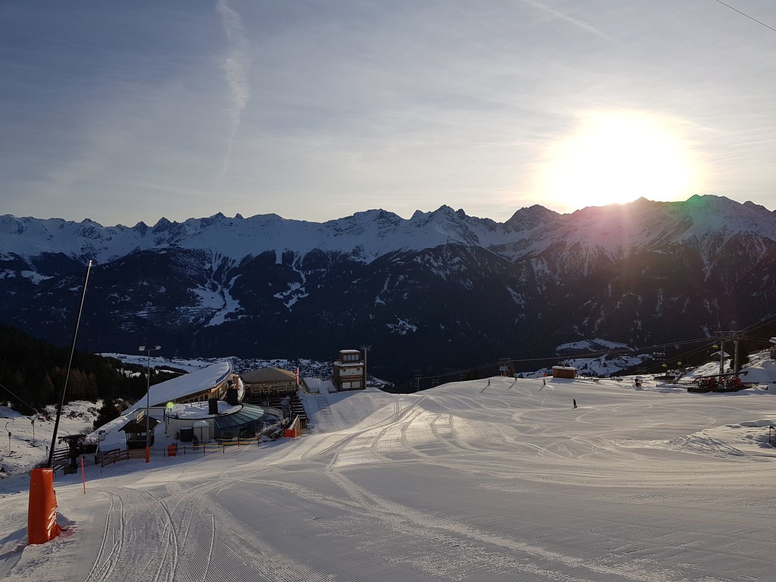 Wir nahmen den Skiweg zur Möseralm, wo sich diese geniale Abfahrt vor uns öffnete.